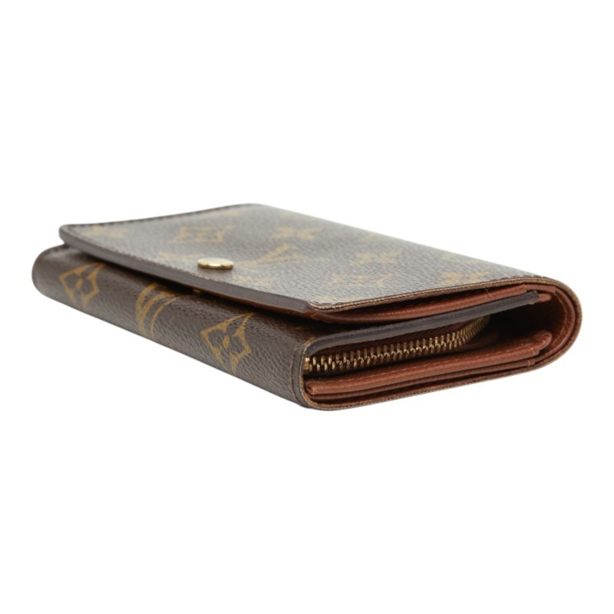 Louis Vuitton Brown Pvc Leather Long Wallet (Bi-Fold) (Pre-Owned)