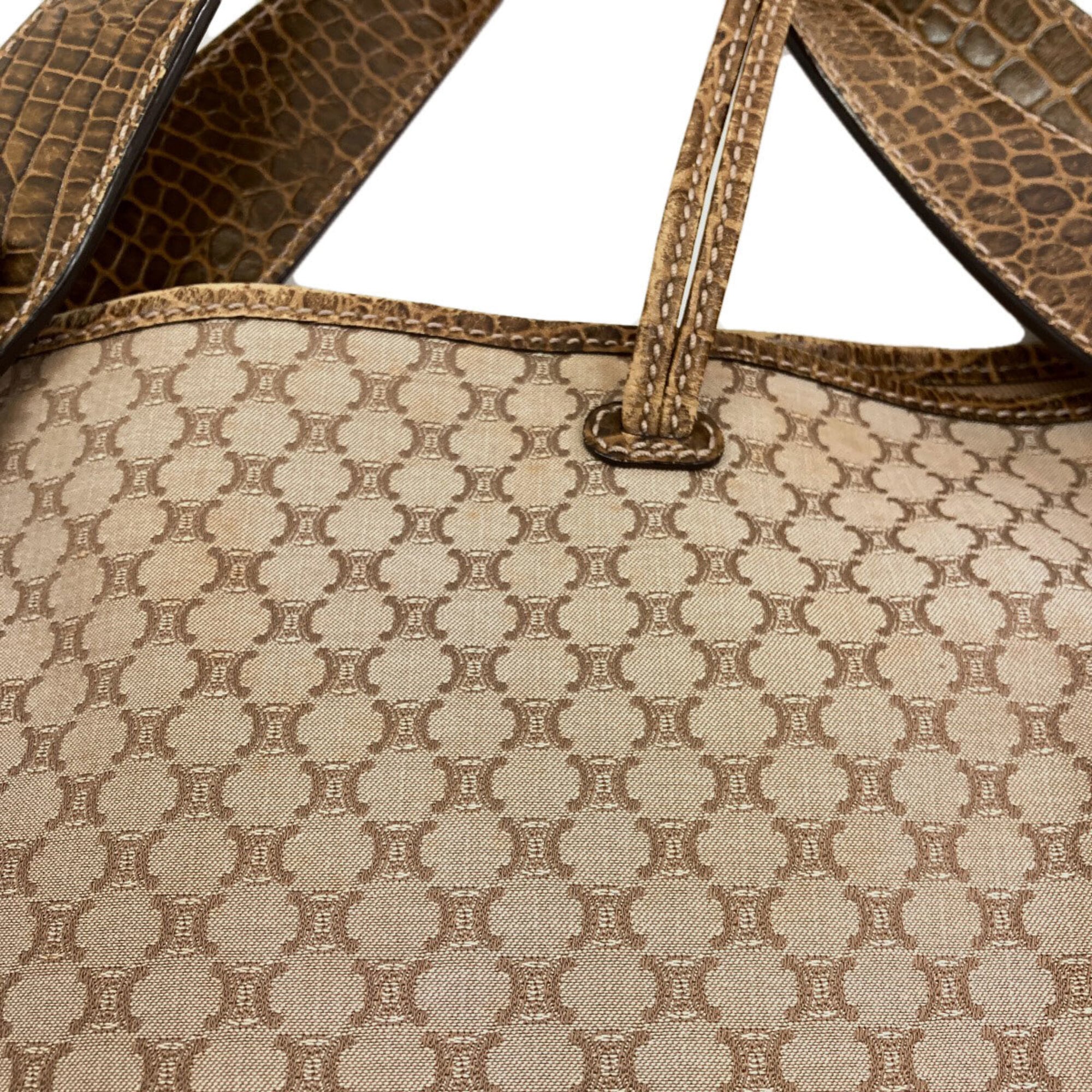 Celine Beige Canvas Tote Bag (Pre-Owned)