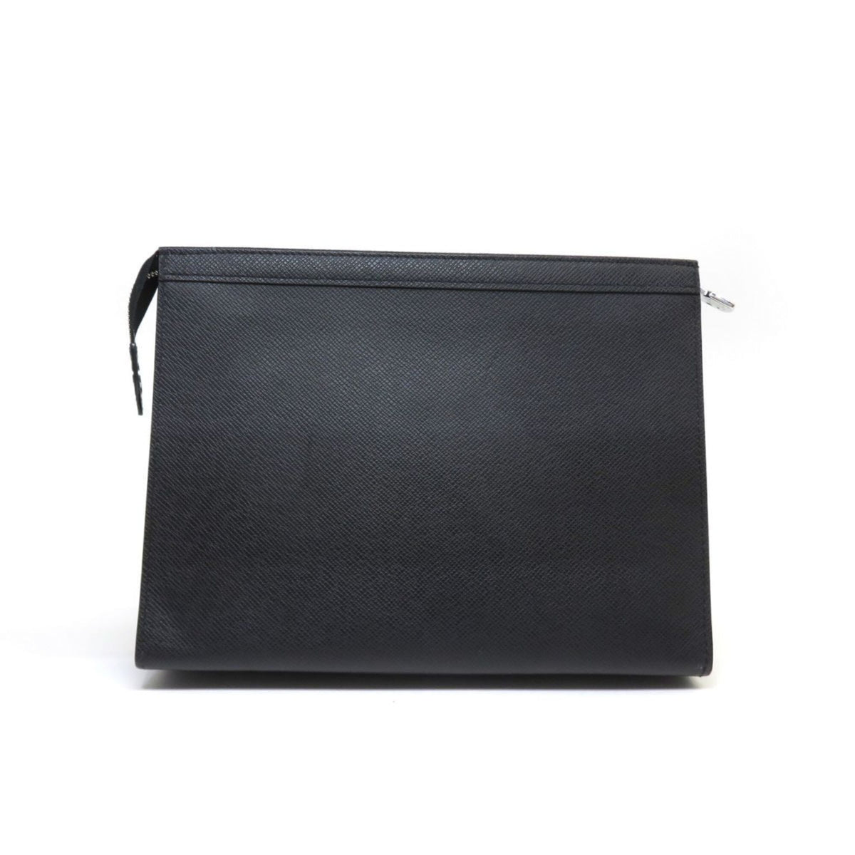 Louis Vuitton Black Taiga Leather Clutch Bag Pochette (Pre-Owned)