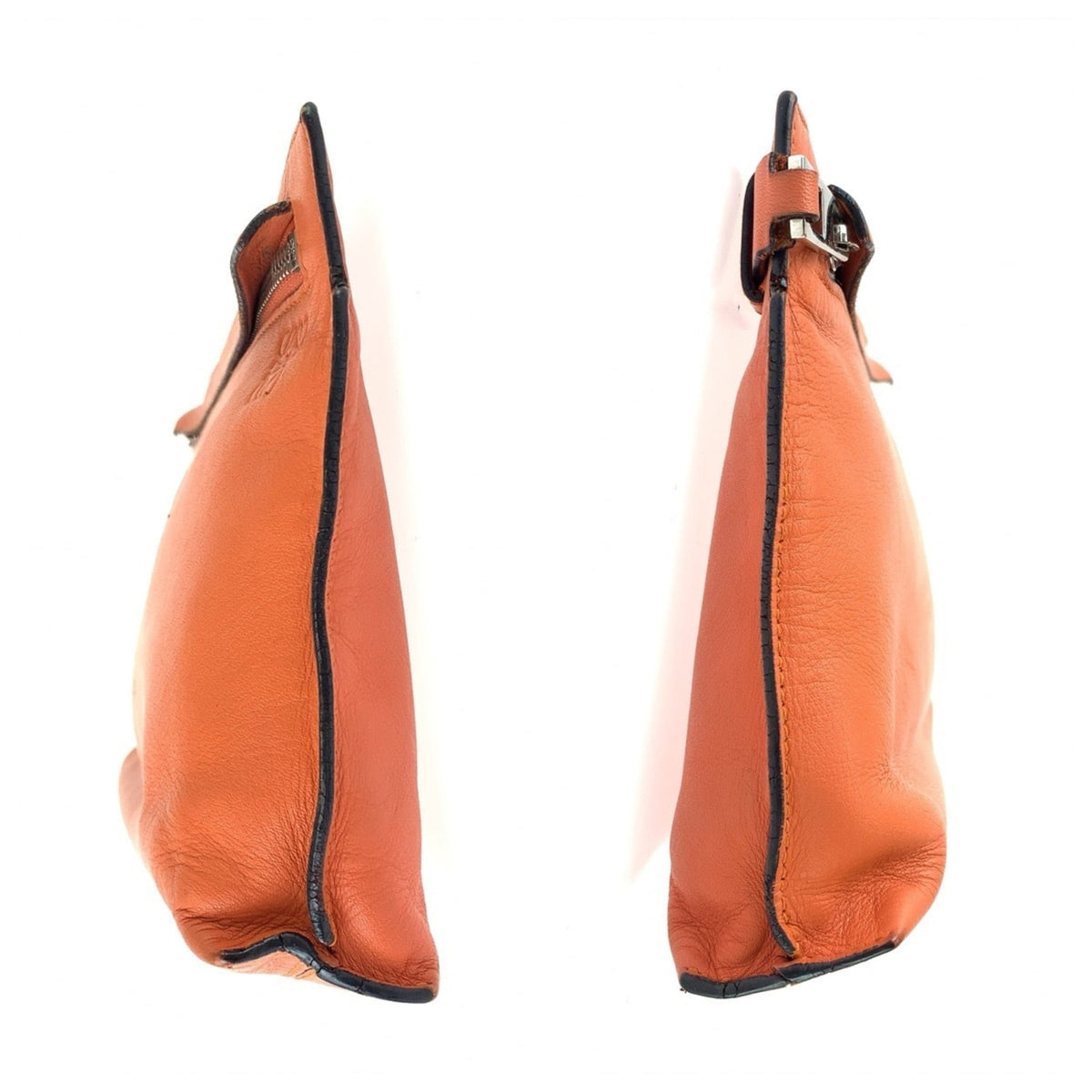 Loewe Orange Leather Pouch Wash Bag (Pre-Owned)