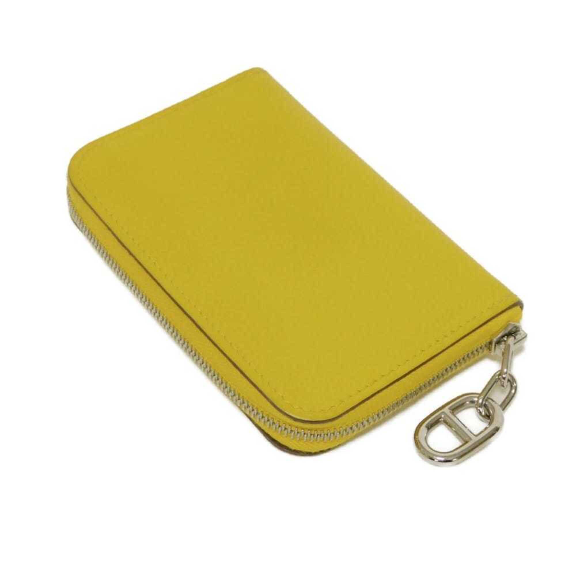 Hermes Yellow Evercalf Leather Coin Purse/Coin Case (Pre-Owned)