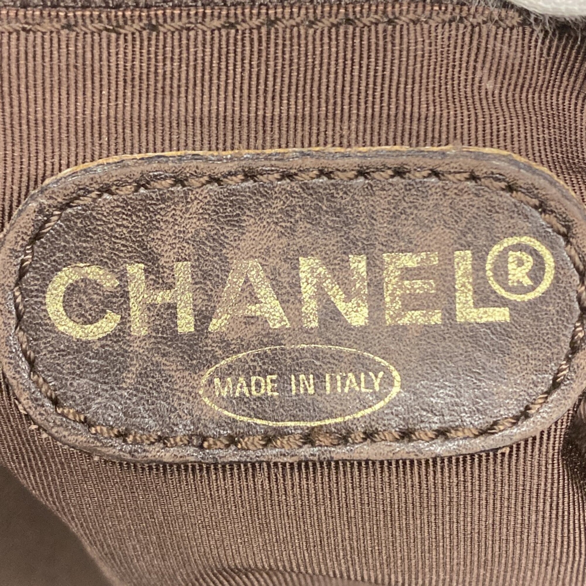 Chanel Black Brown Denim Tote Bag (Pre-Owned)