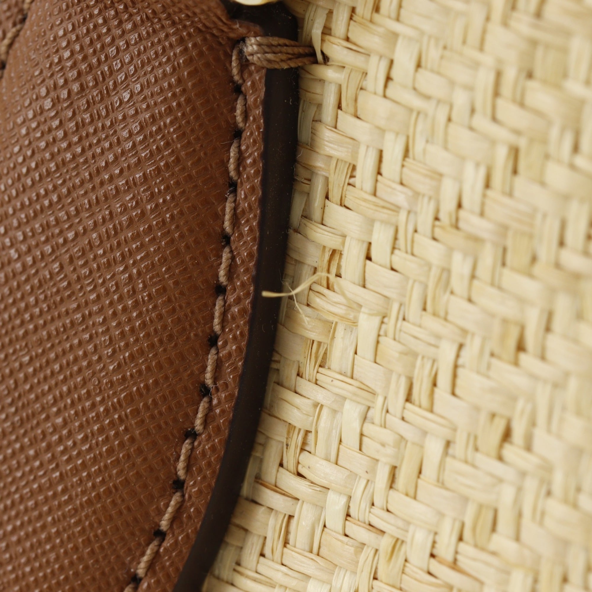 Kate Spade Brown Straw Leather Handbag (Pre-Owned)