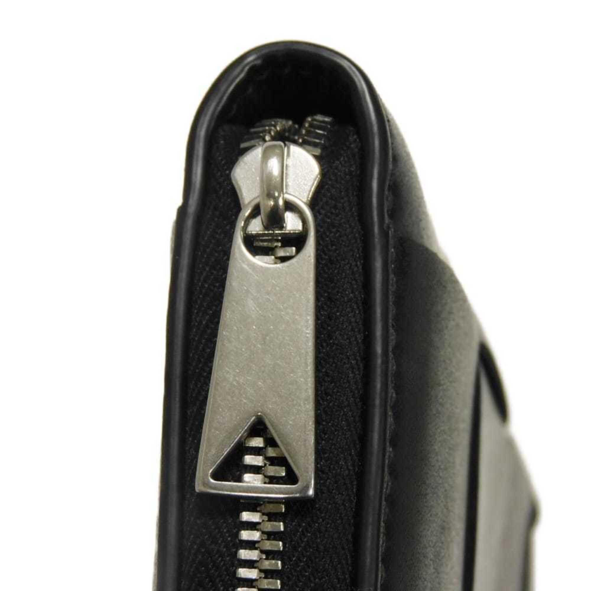 Bottega Veneta Black Intrecciato Long Wallet (Bi-Fold) (Pre-Owned)