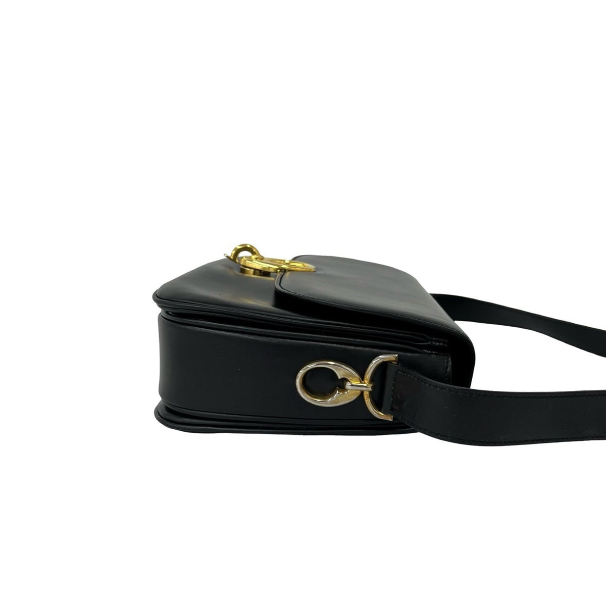 Celine Black Leather Crossbody Bag Pochette Shoulder Bag (Pre-Owned)