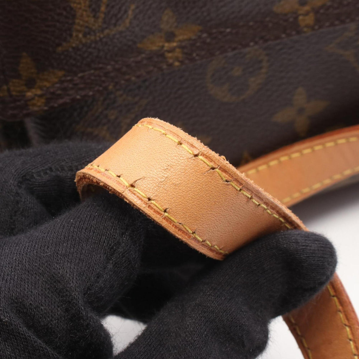Louis Vuitton Brown Monogram Coated Canvas Leather Handbag Shoulder Bag (Pre-Owned)