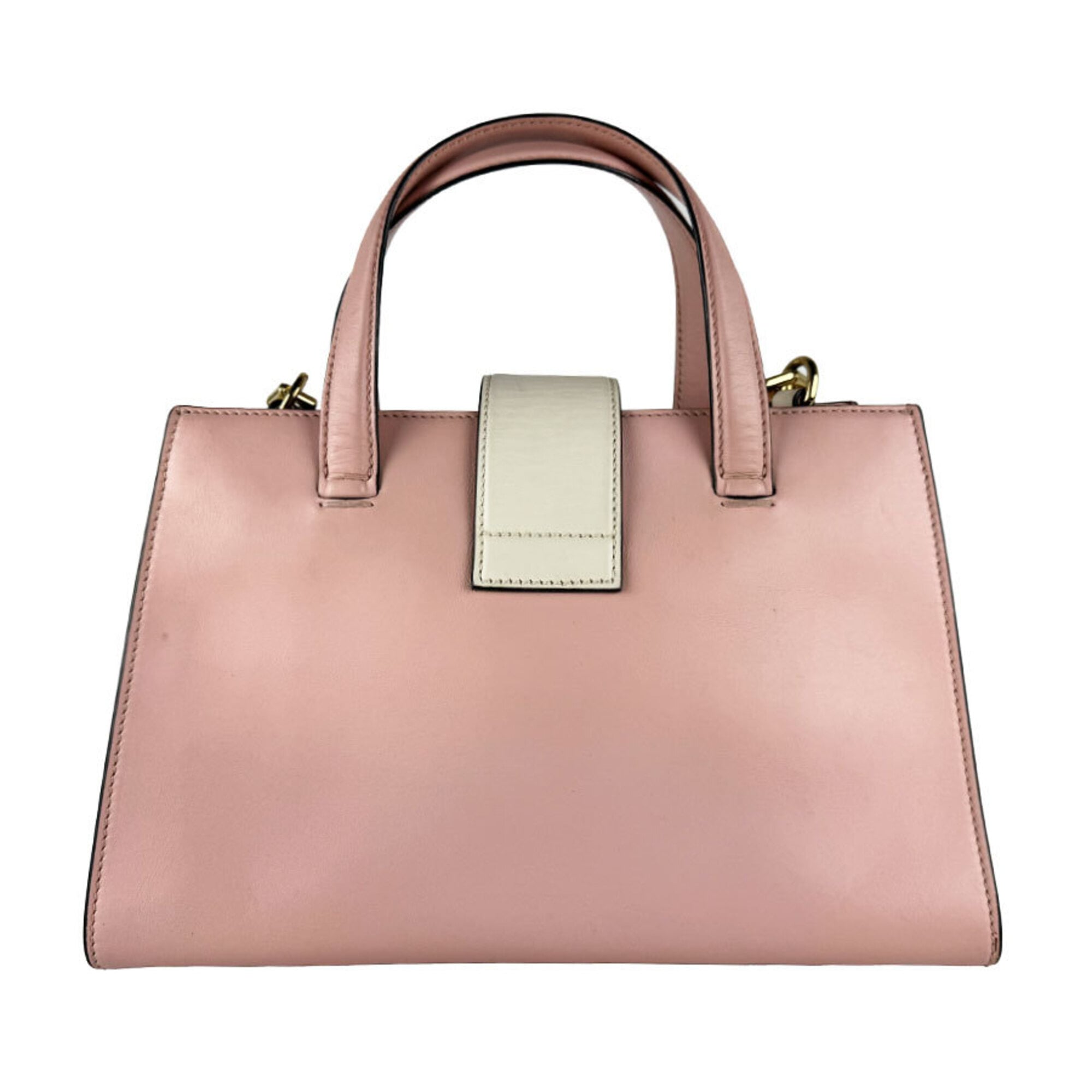 Gucci Ivory Pink Leather Handbag Shoulder Bag (Pre-Owned)