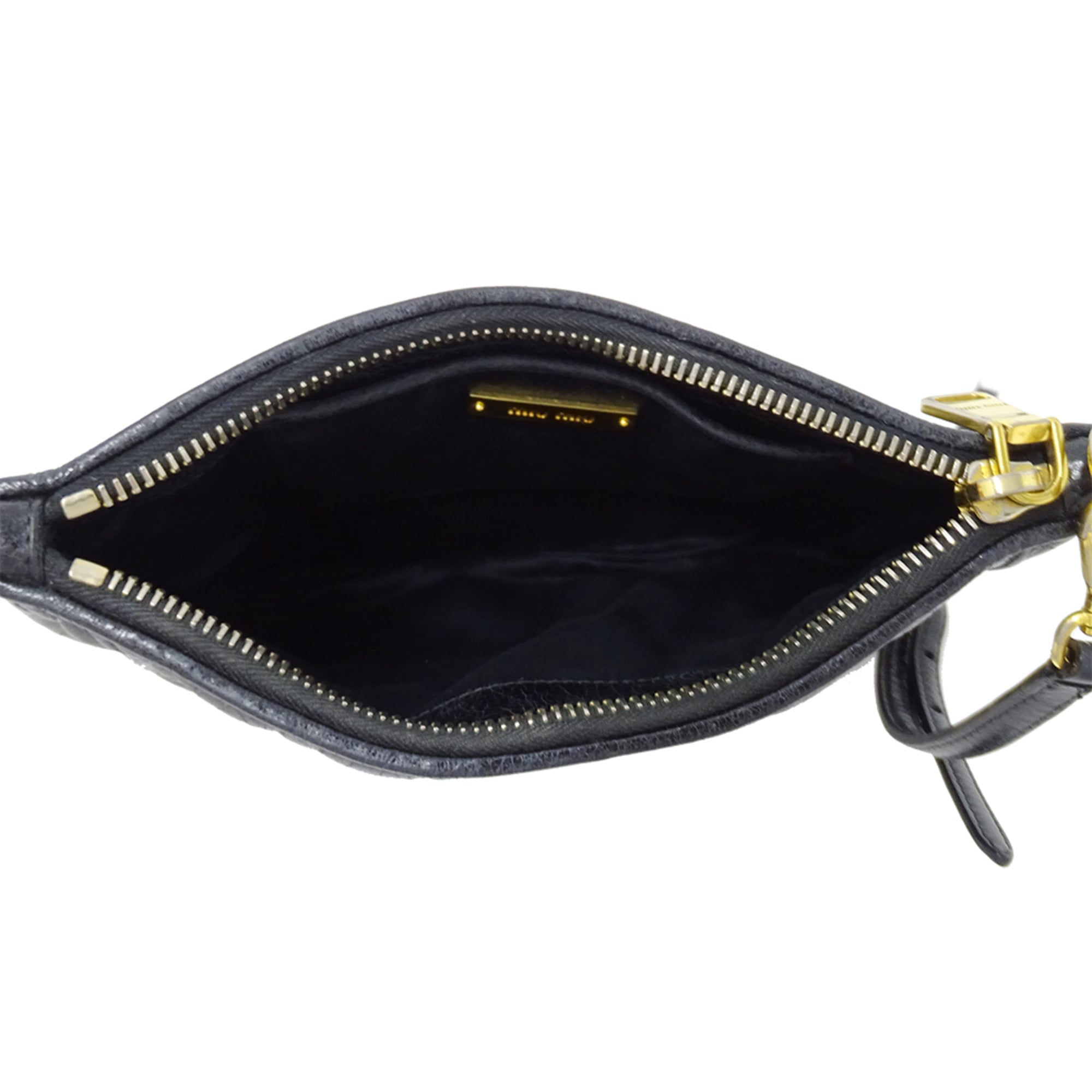 Miu Miu Black Leather Handbag Shoulder Bag (Pre-Owned)