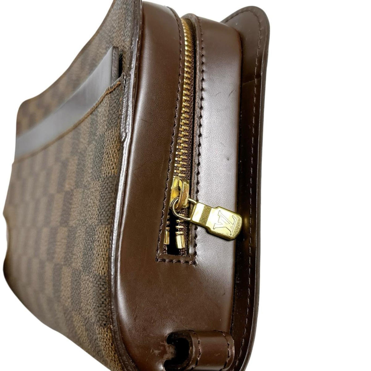 Louis Vuitton Brown Damier Canvas Clutch Bag (Pre-Owned)