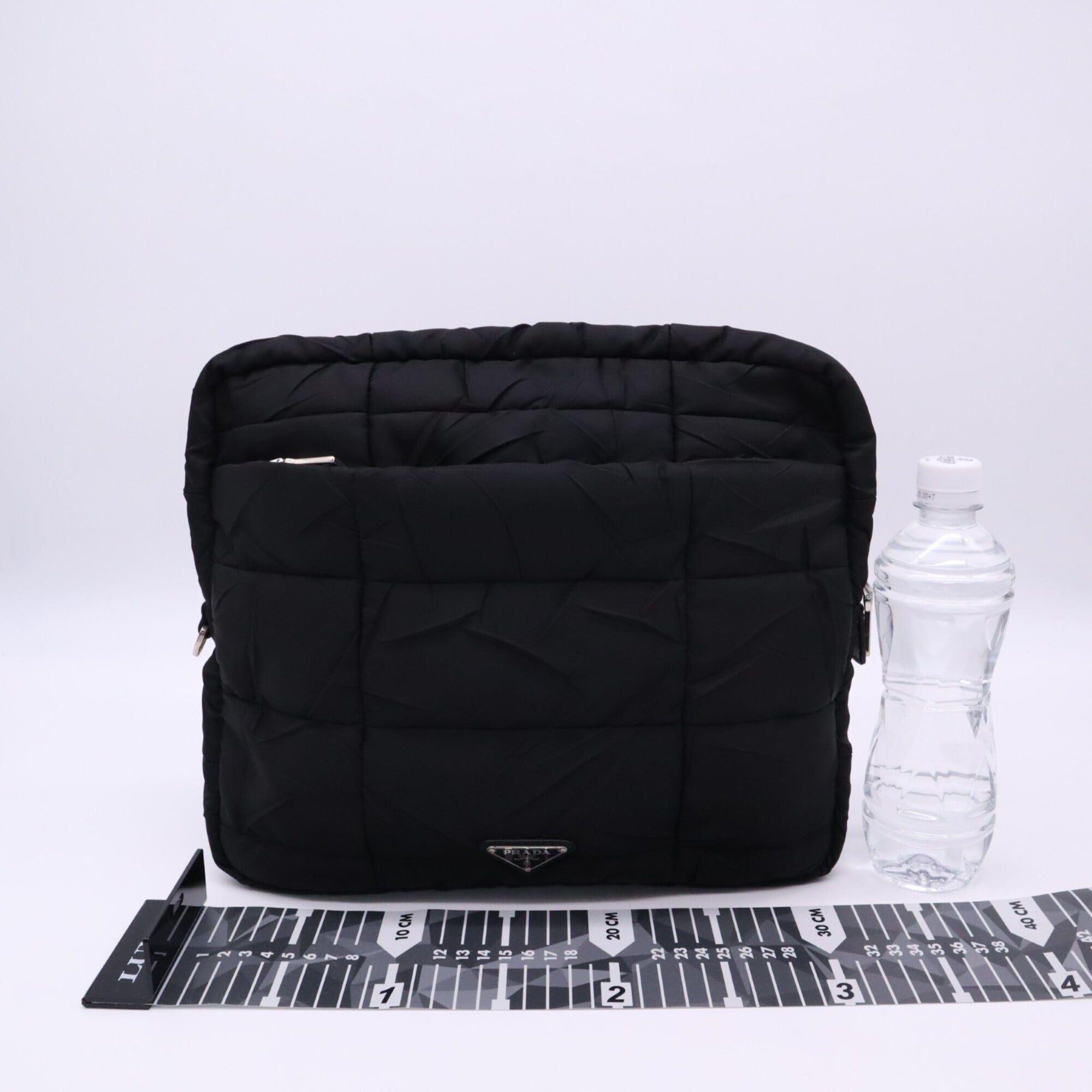 Prada Saffiano Black Nero Nylon Saffiano Clutch Bag Shoulder Bag (Pre-Owned)
