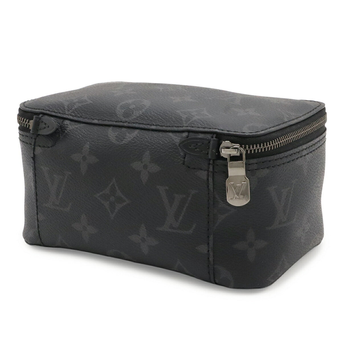 Louis Vuitton Black Gray Monogram Eclipse Canvas Leather Pouch (Pre-Owned)
