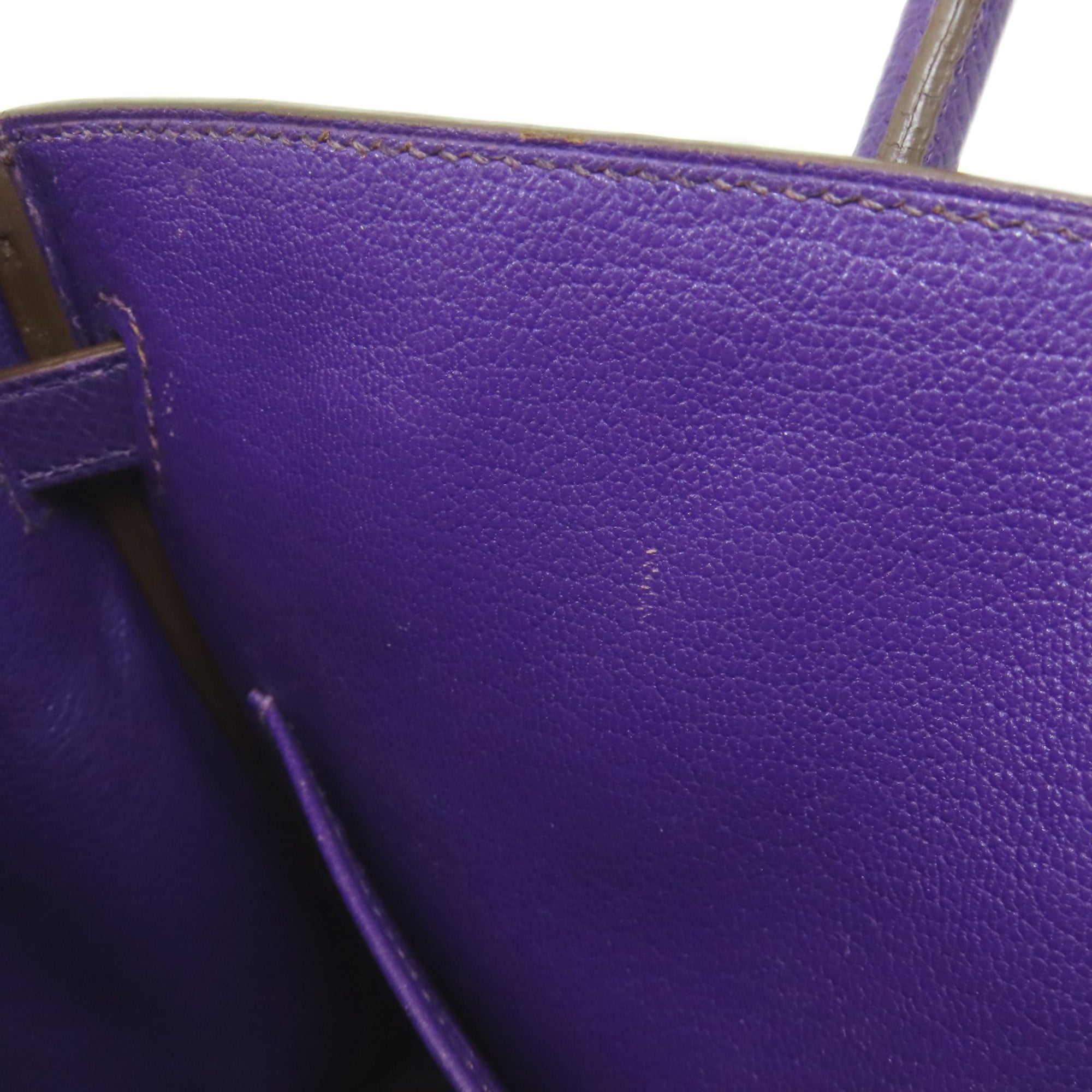 Hermes Purple Epsom Leather Handbag (Pre-Owned)