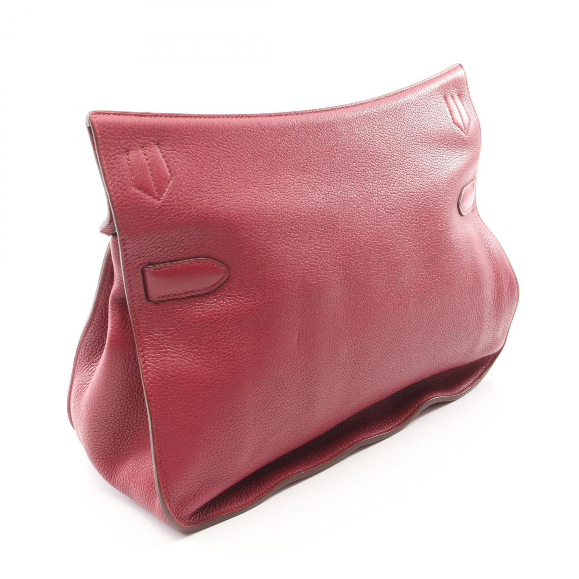 Hermes Pink Taurillon Clemence Leather Handbag Shoulder Bag (Pre-Owned)