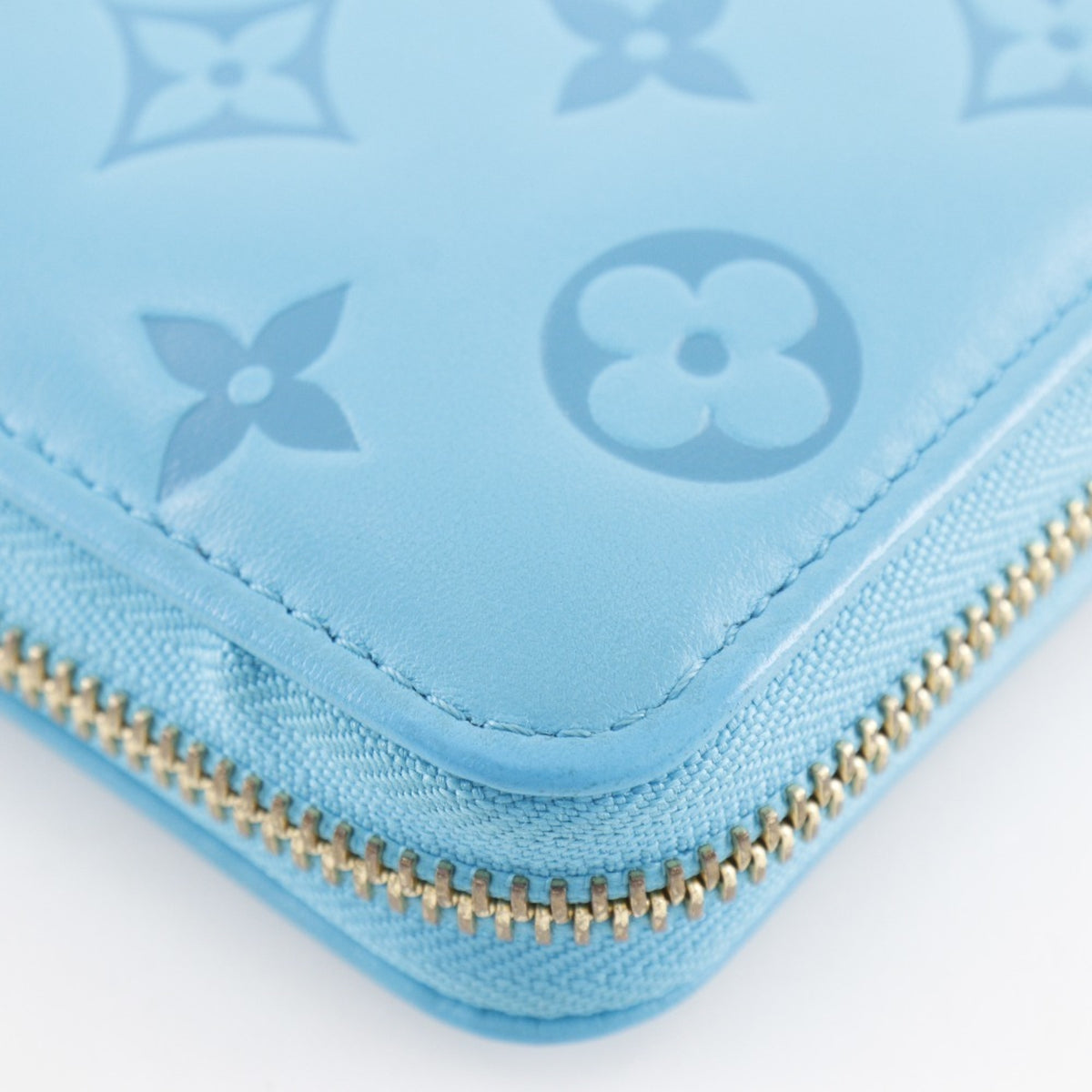 Louis Vuitton Blue Turquoise Leather Long Wallet (Bi-Fold) (Pre-Owned)