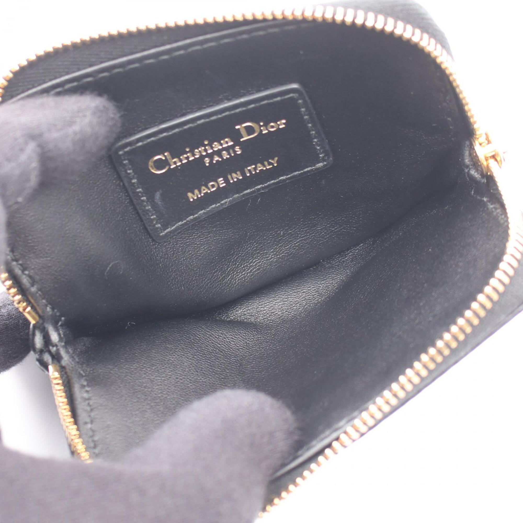 Christian Dior Black Leather Coin Purse/Coin Case (Pre-Owned)