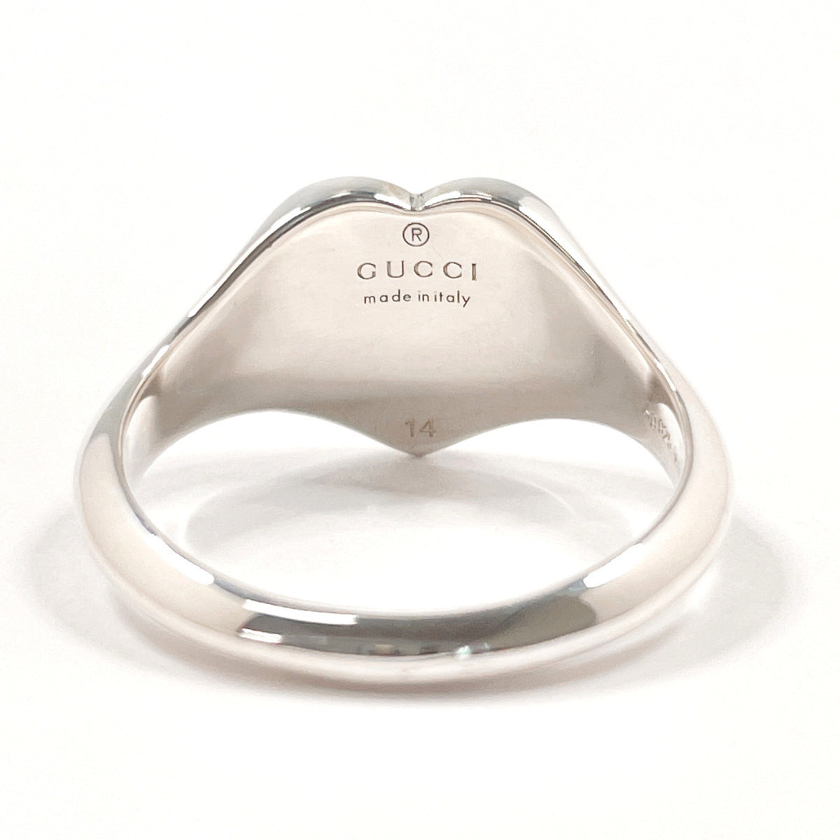 Gucci Silver Enamel Silver 925 Band Ring (Pre-Owned)