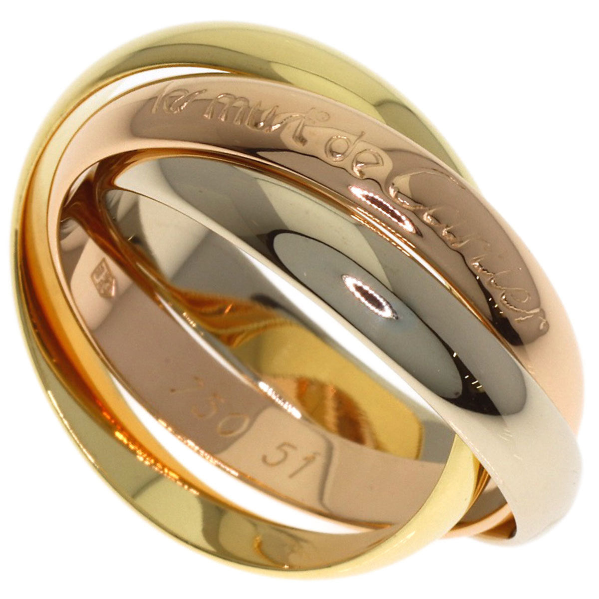 Cartier Yellow Gold (18K) Pink Gold (18K) White Gold (18K) Band Ring (Pre-Owned)
