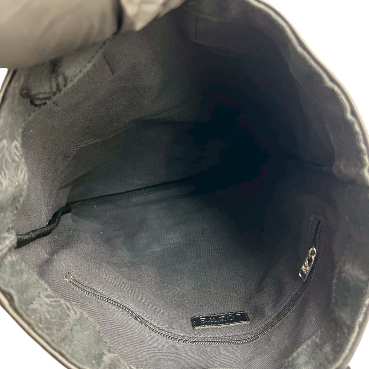 Loewe Black Canvas Leather Handbag Tote Bag (Pre-Owned)