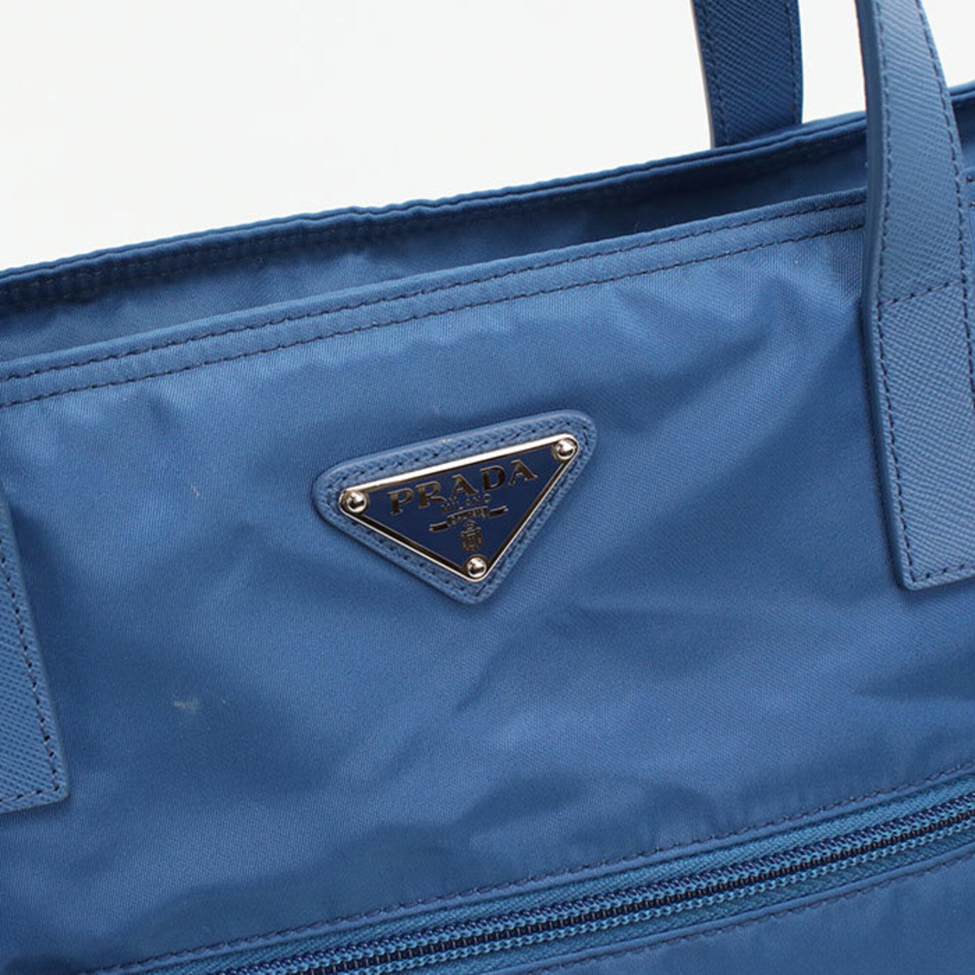 Prada Blue Nylon Tote Bag (Pre-Owned)