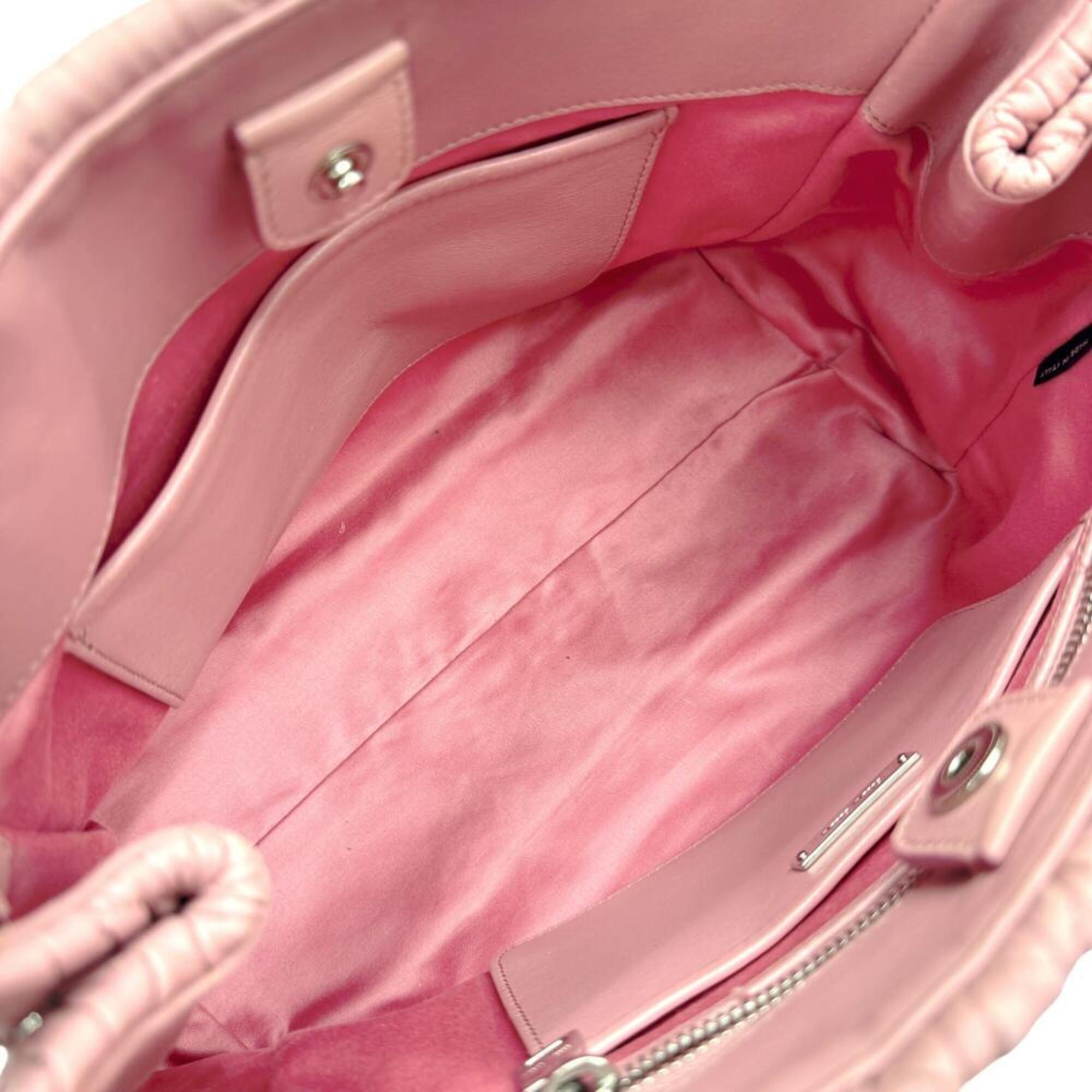 Miu Miu Pink Leather Handbag Shoulder Bag (Pre-Owned)