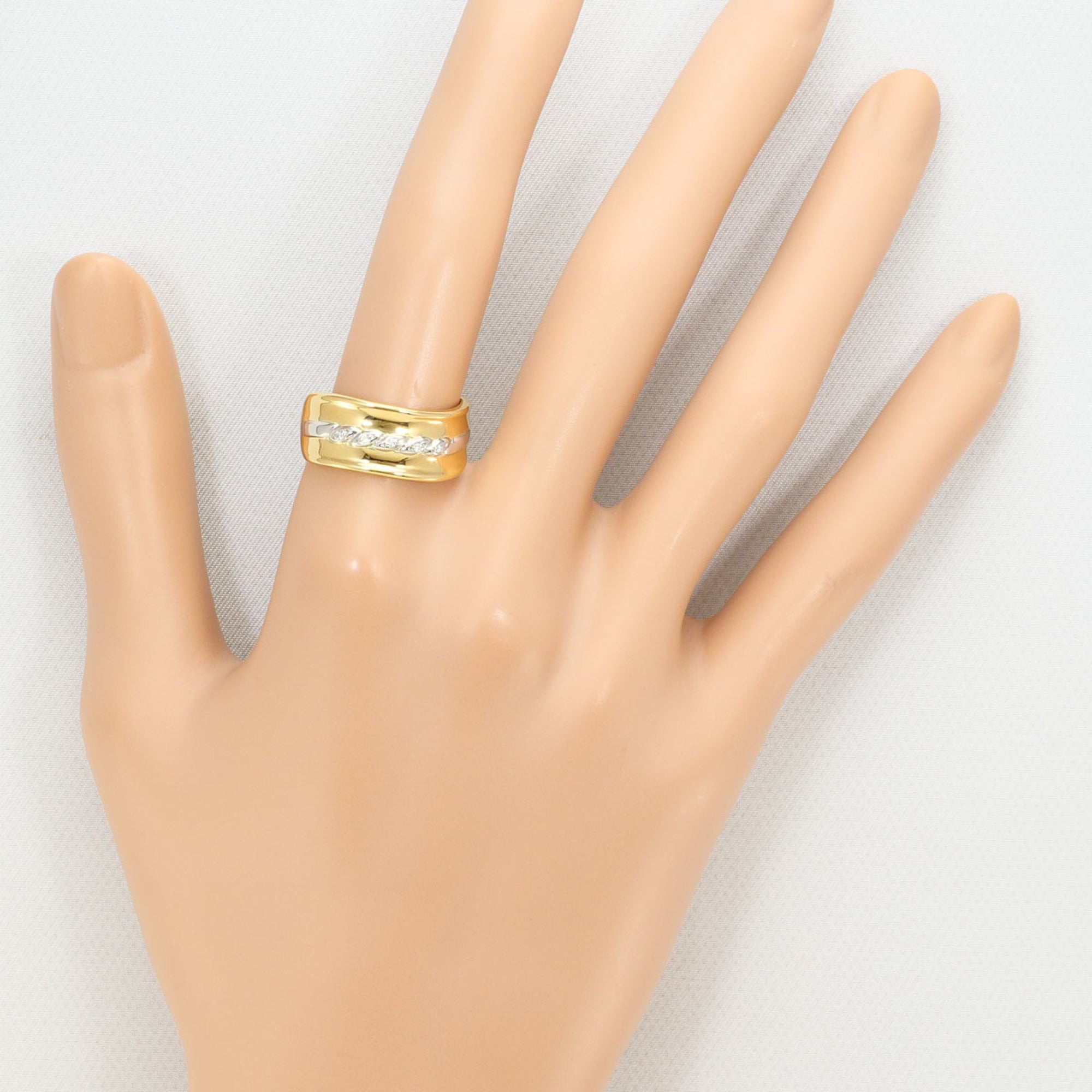 Unbranded Platinum Yellow Gold Yellow Gold (18K) Platinum 900 Band Ring (Pre-Owned)