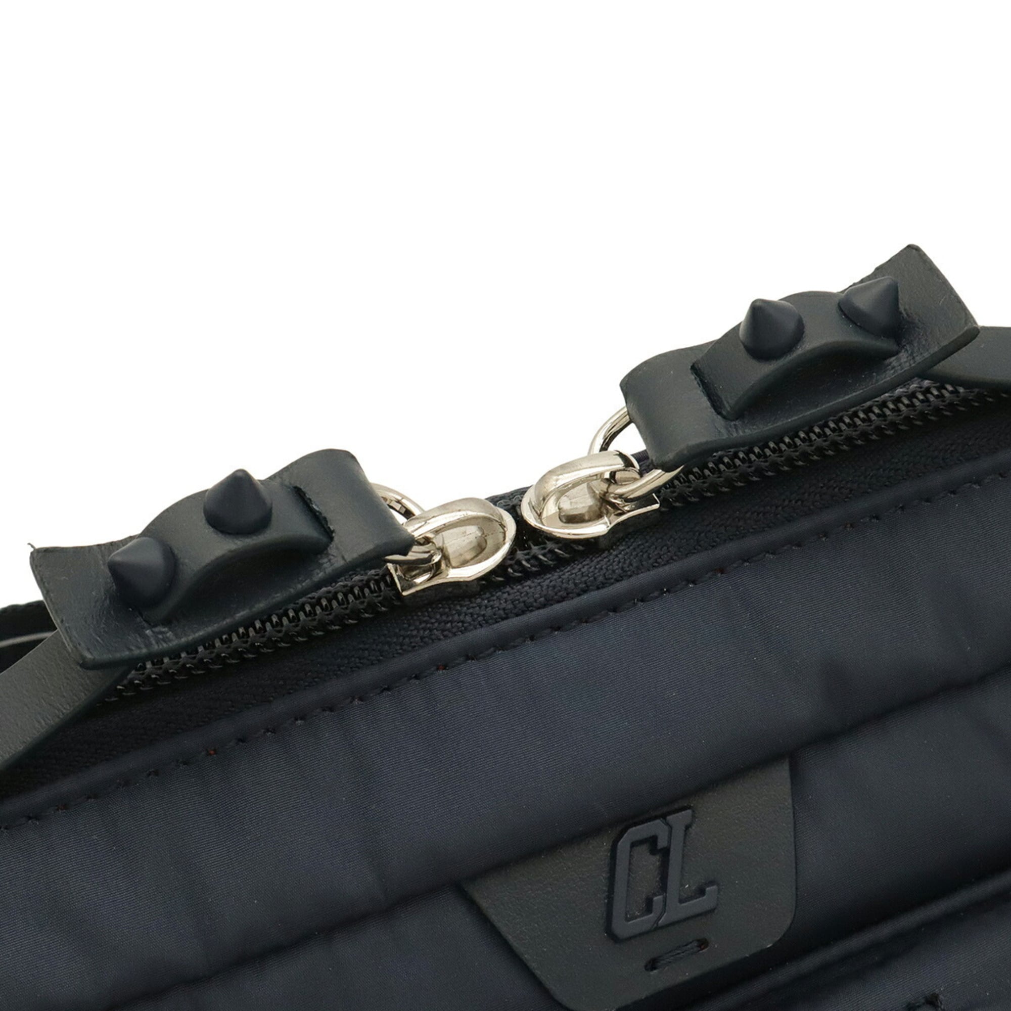 Christian Louboutin Navy Nylon Leather Rubber Fanny Pack (Pre-Owned)