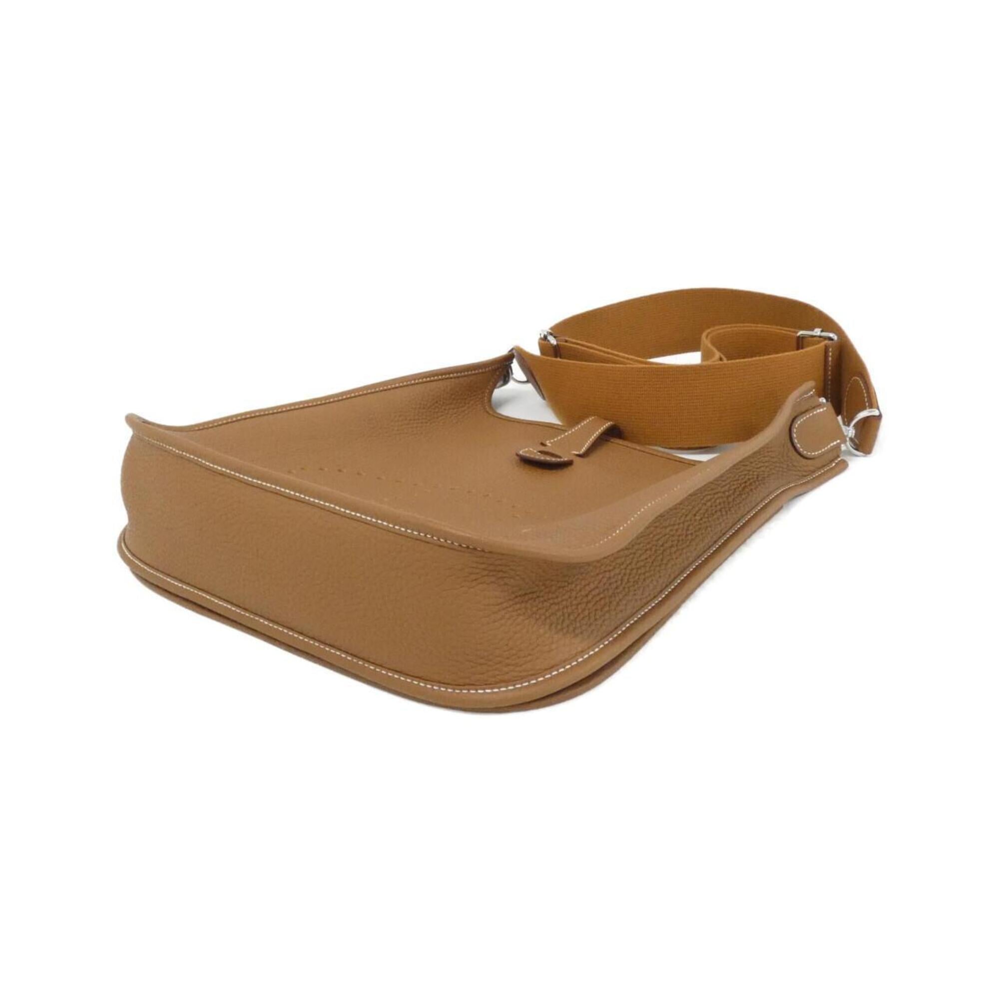 Hermes Evelyne Gold Taurillon Clemence Leather Shoulder Bag (Pre-Owned)