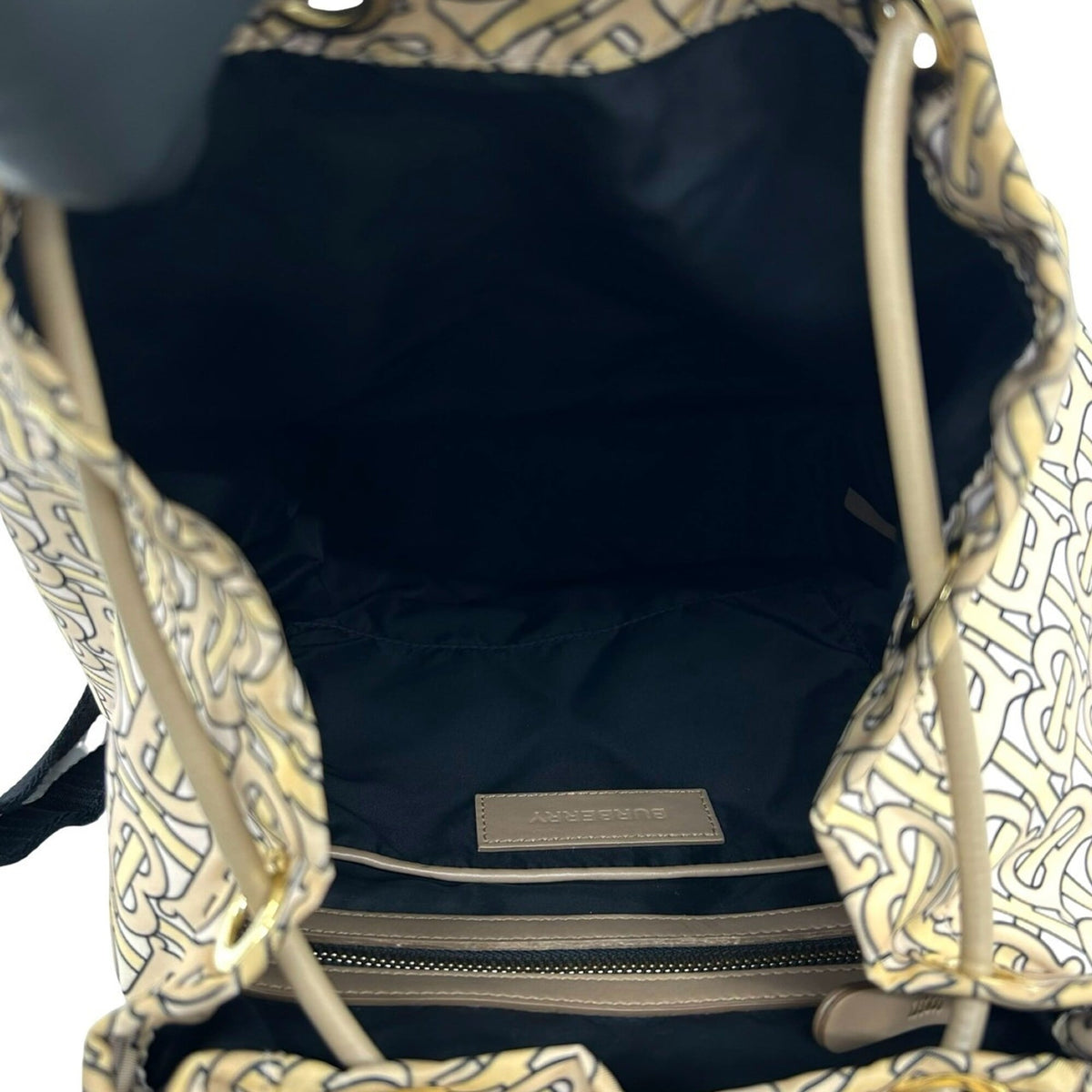 Burberry Beige Nylon Leather Backpack (Pre-Owned)