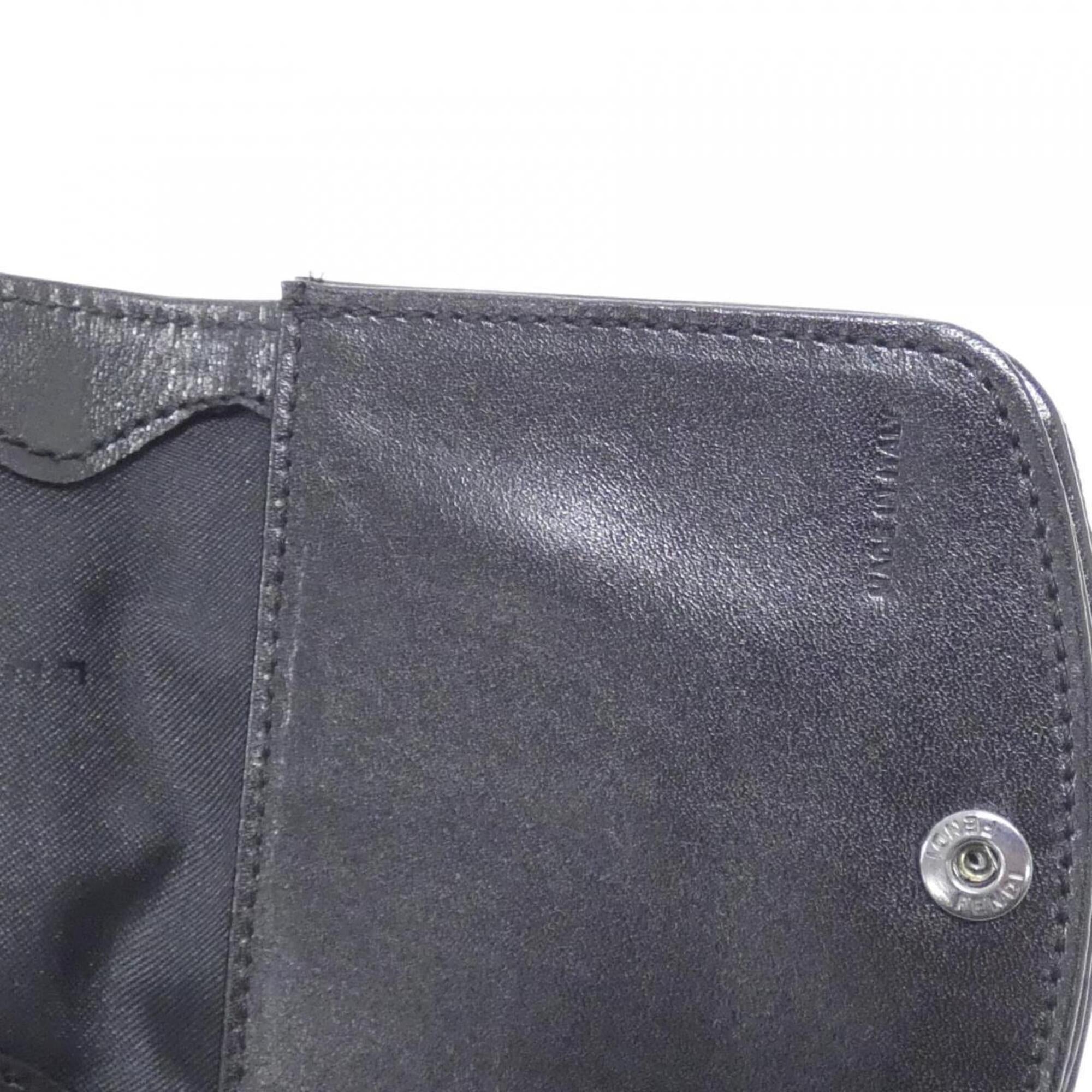Fendi Black Canvas Coin Purse/Coin Case (Pre-Owned)