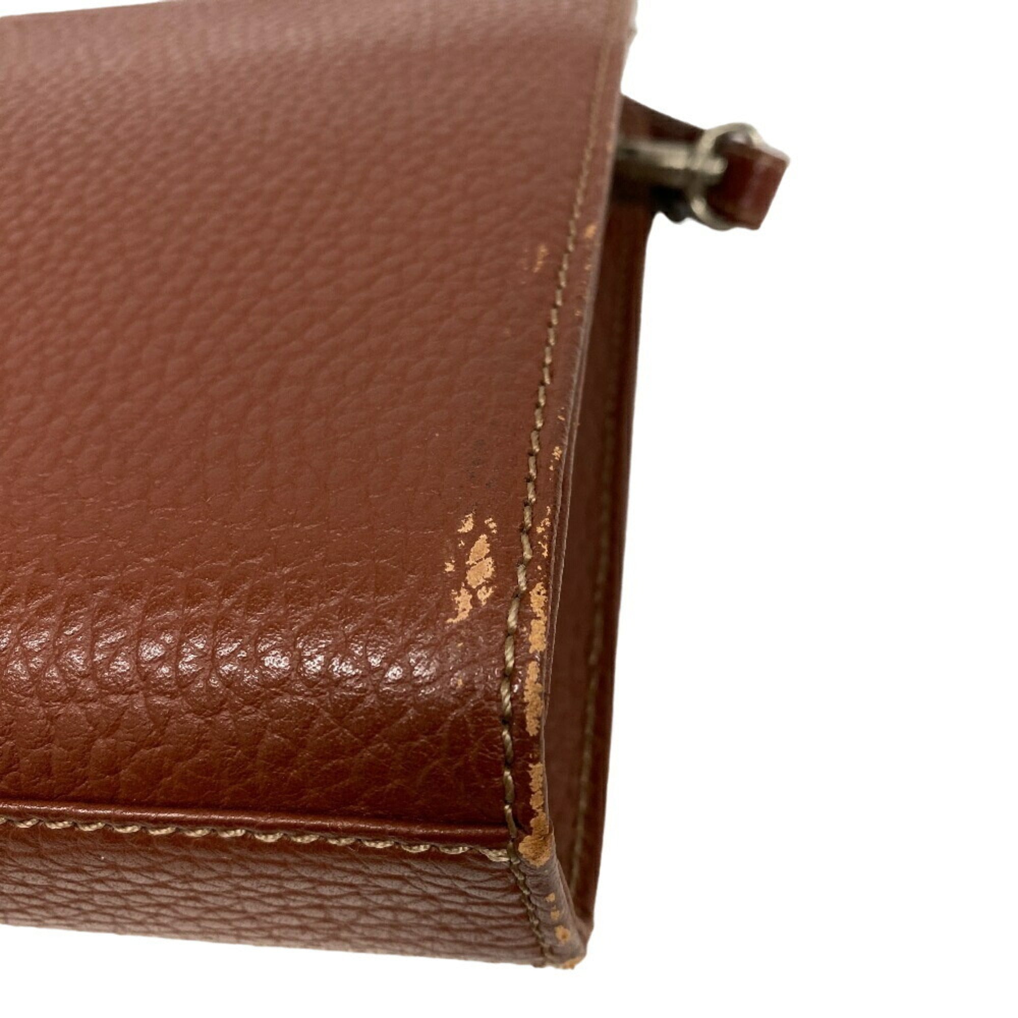 Burberry Brown Leather Clutch Bag (Pre-Owned)