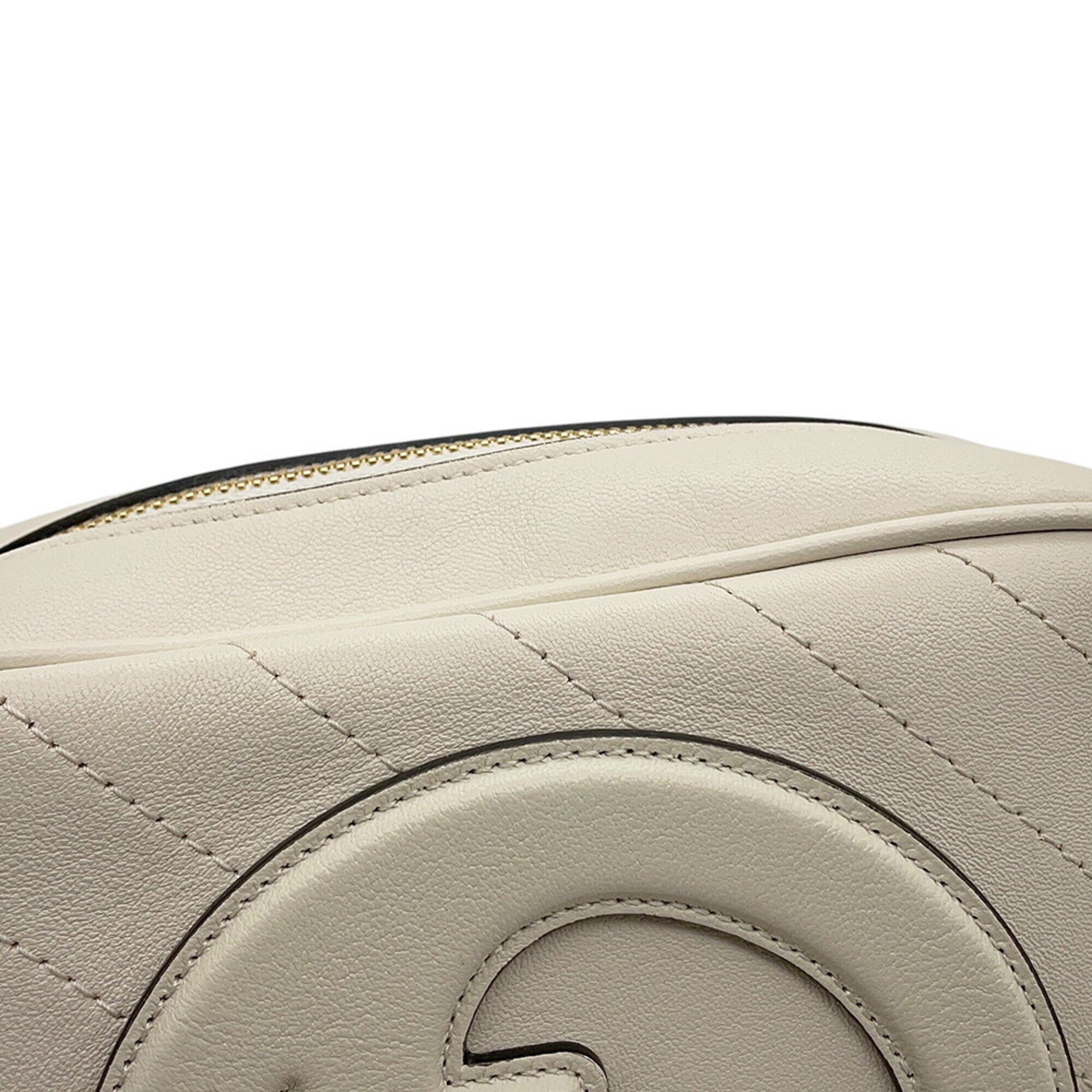 Gucci Ivory Leather Handbag Shoulder Bag (Pre-Owned)