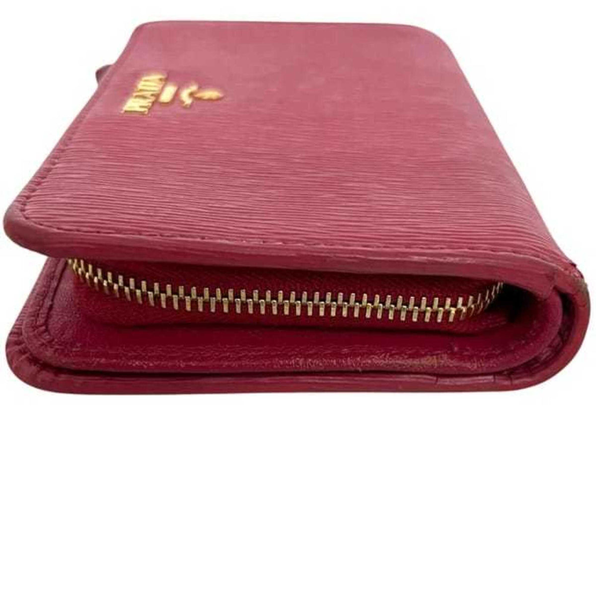 Prada Peonia Pink Leather Wallet (Bi-Fold) (Pre-Owned)