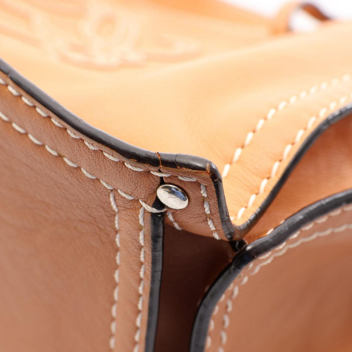 Loewe Brown Leather Handbag Tote Bag (Pre-Owned)