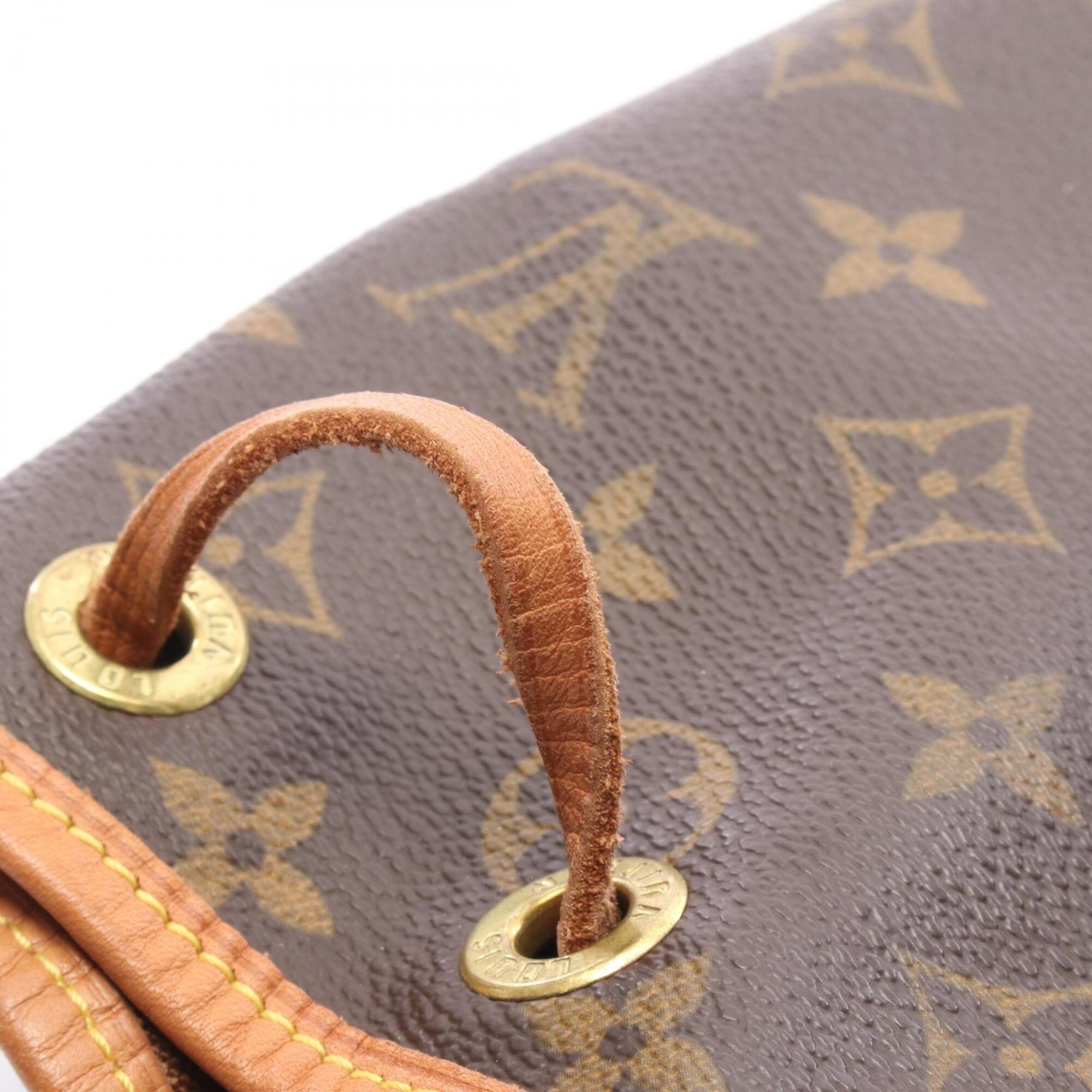Louis Vuitton Brown Monogram Coated Canvas Leather Monogram Backpack Handbag (Pre-Owned)