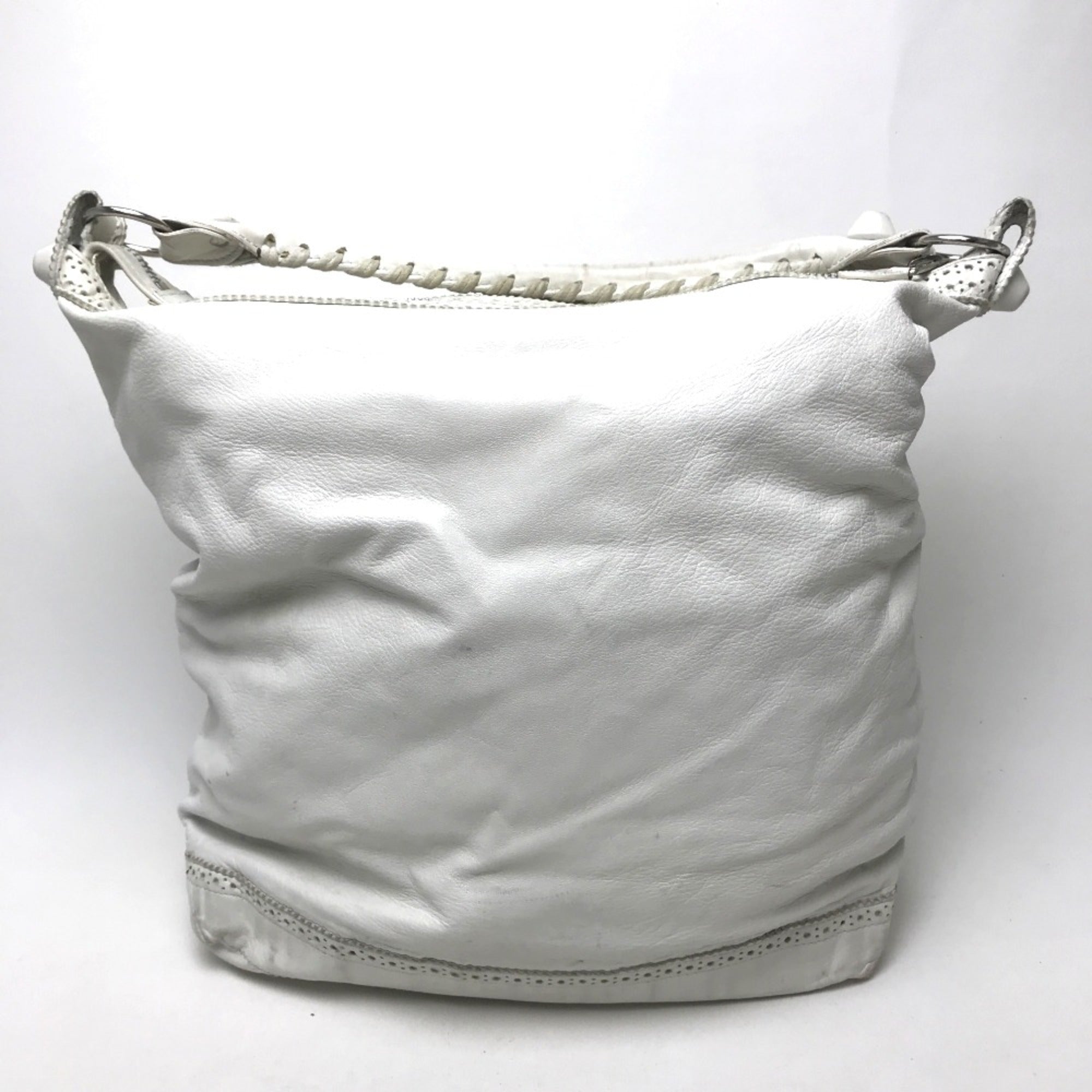 Balenciaga White Leather Shoulder Bag (Pre-Owned)