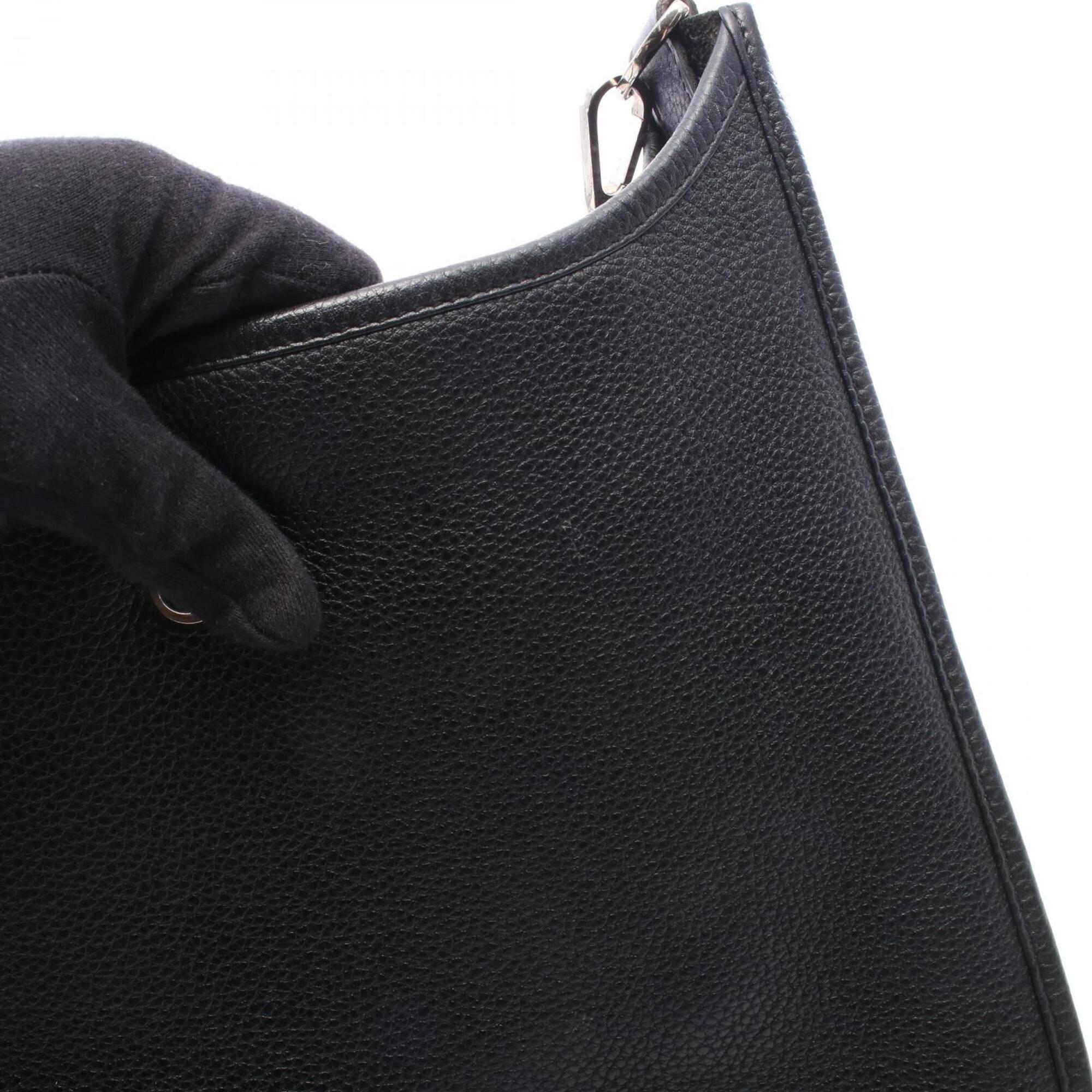 Hermes Black Taurillon Clemence Leather Handbag Shoulder Bag (Pre-Owned)