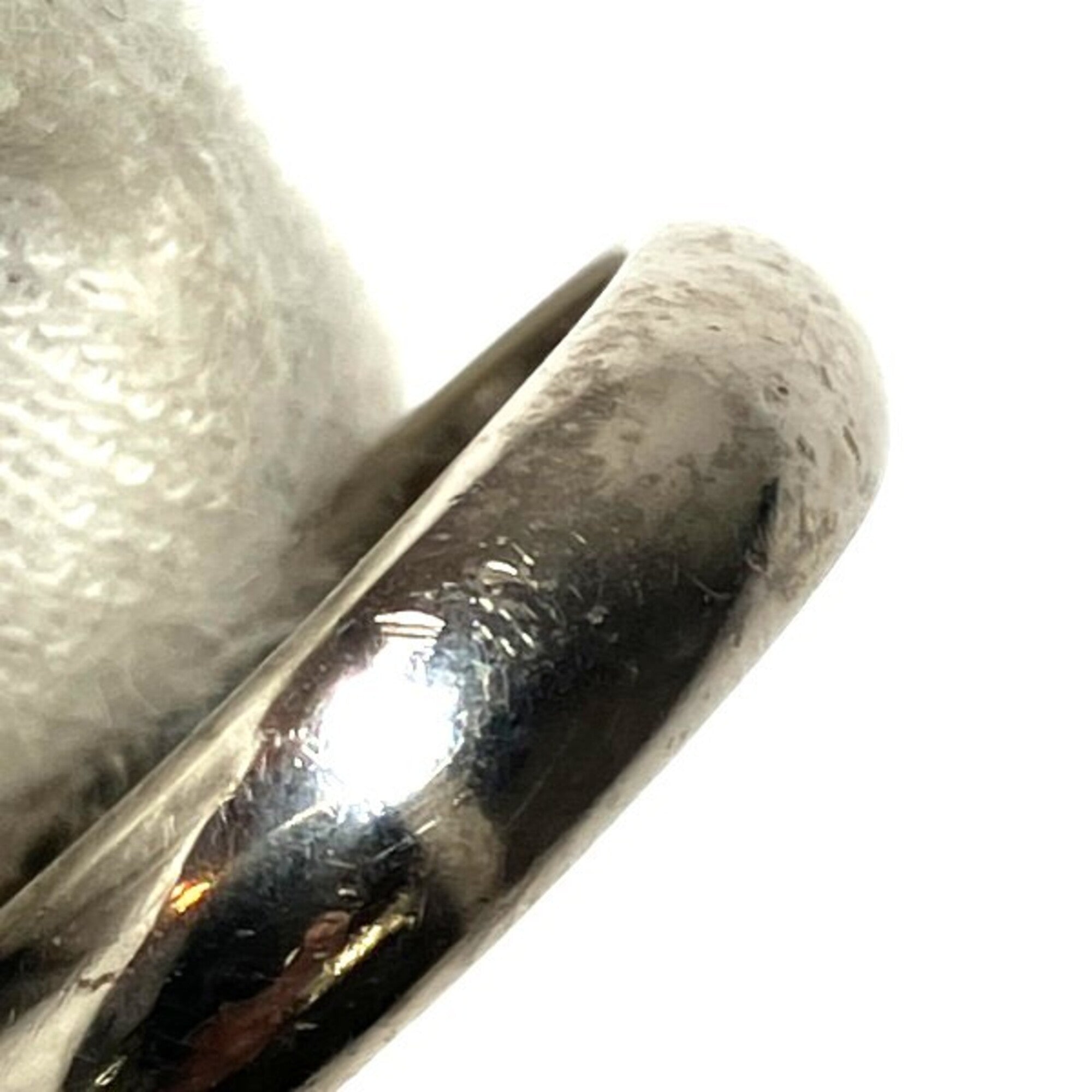 Chanel Silver Metal Band Ring (Pre-Owned)