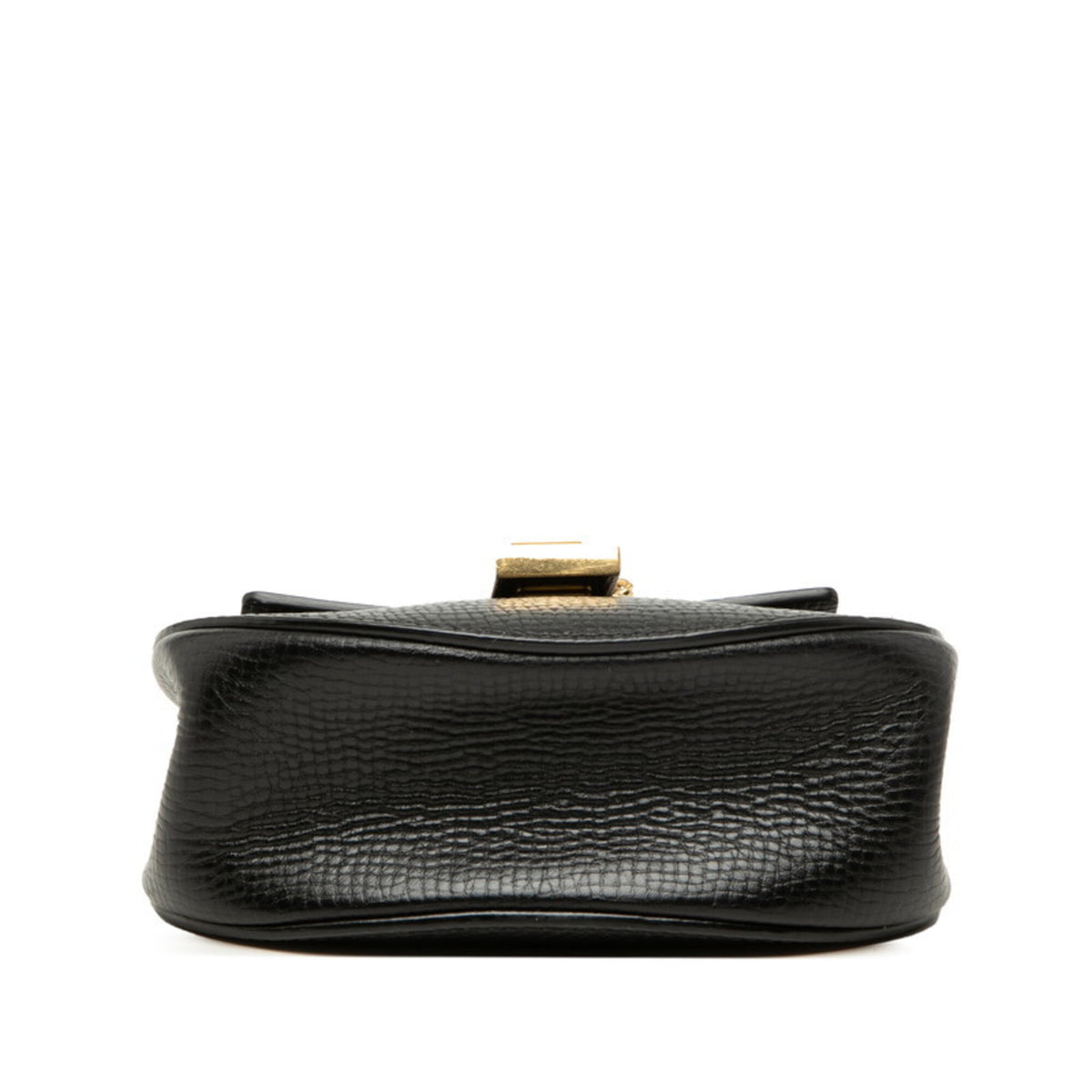 Chloé Drew Black White Leather Shoulder Bag (Pre-Owned)