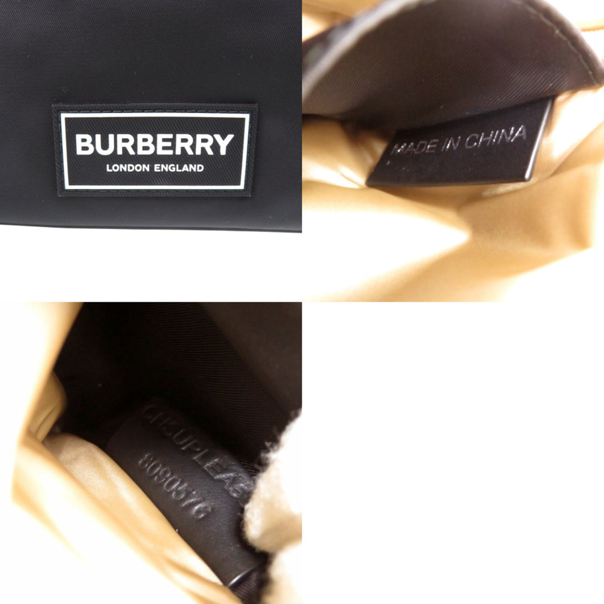 Burberry Black Nylon Handbag Pouch (Pre-Owned)
