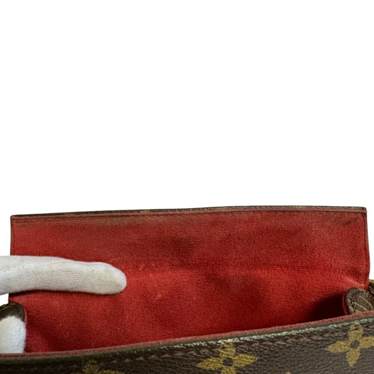 Louis Vuitton Brown Leather Handbag Pouch (Pre-Owned)