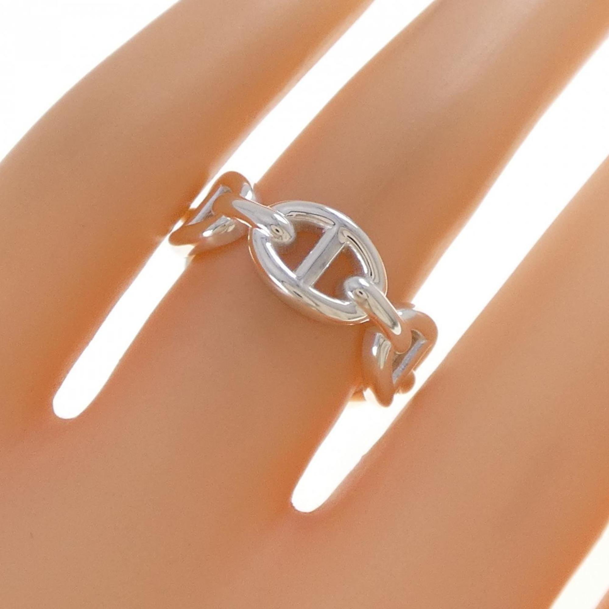 Hermes Silver Silver 925 Band Ring (Pre-Owned)