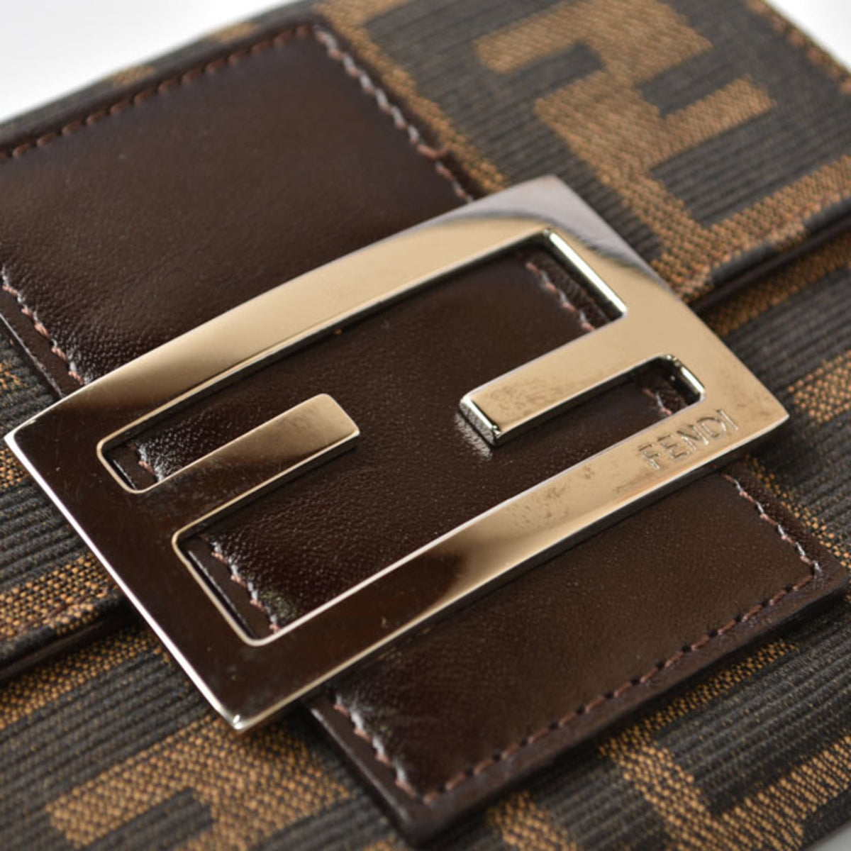 Fendi Brown Canvas Wallet (Tri-Fold) (Pre-Owned)