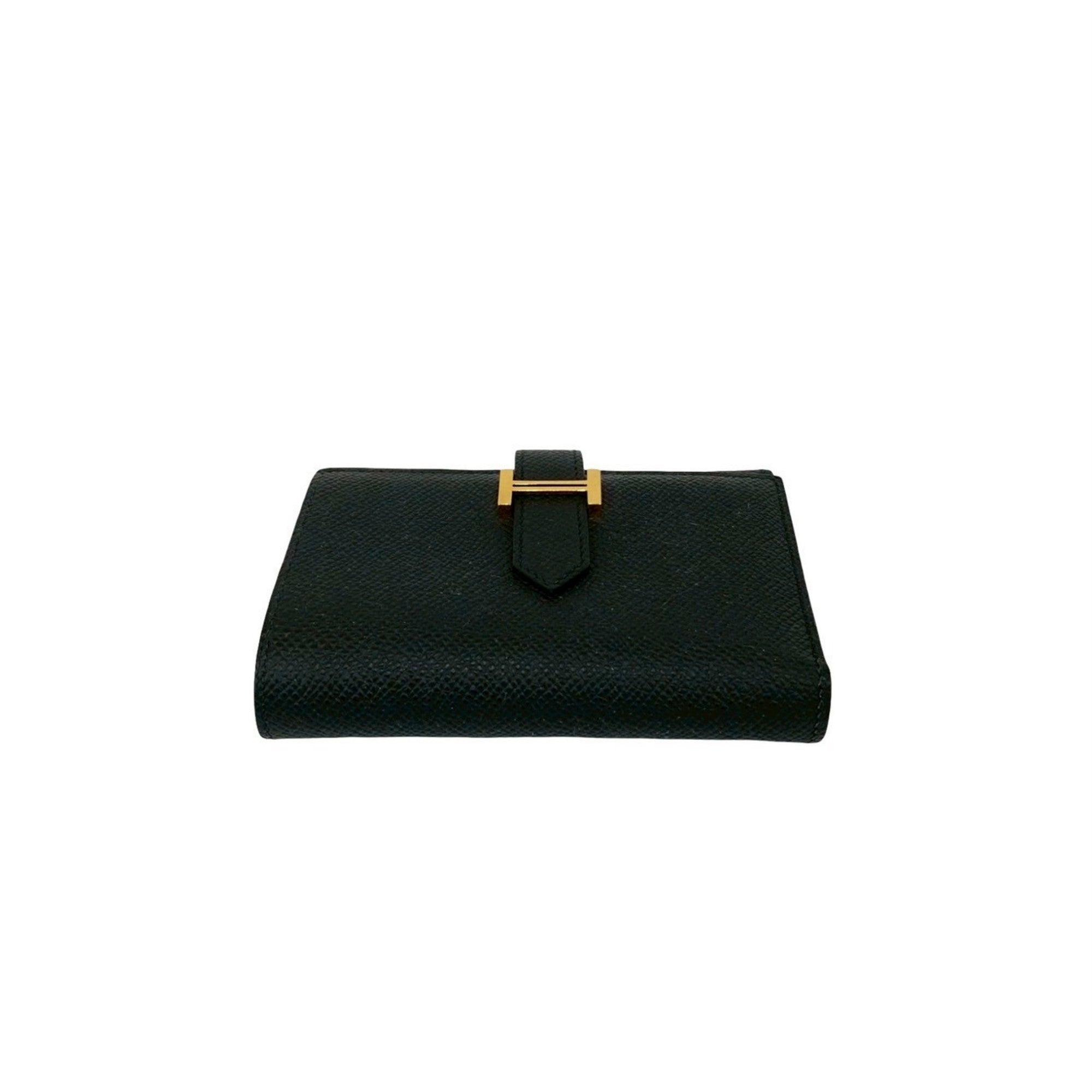 Hermes Black Epsom Leather Wallet (Tri-Fold) (Pre-Owned)