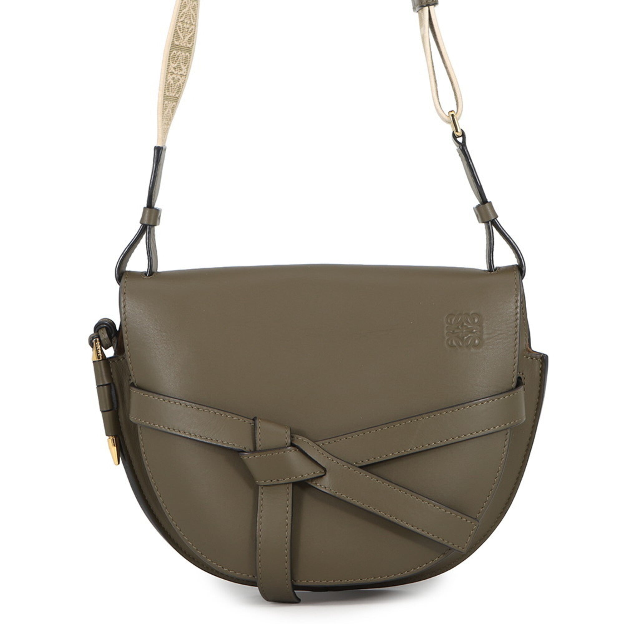 Loewe Olive Leather Handbag Shoulder Bag (Pre-Owned)