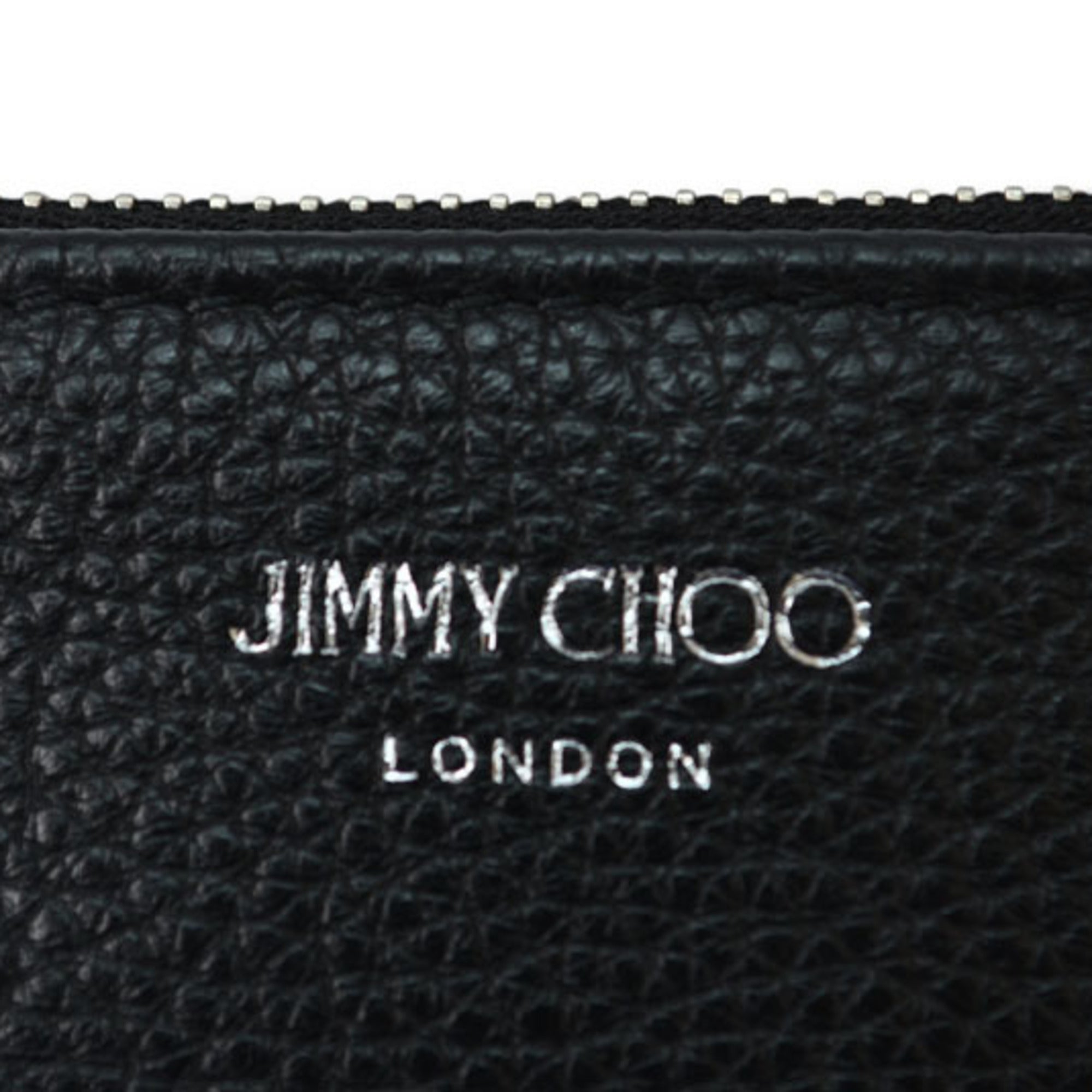 Jimmy Choo Black Leather Coin Purse/Coin Case (Pre-Owned)