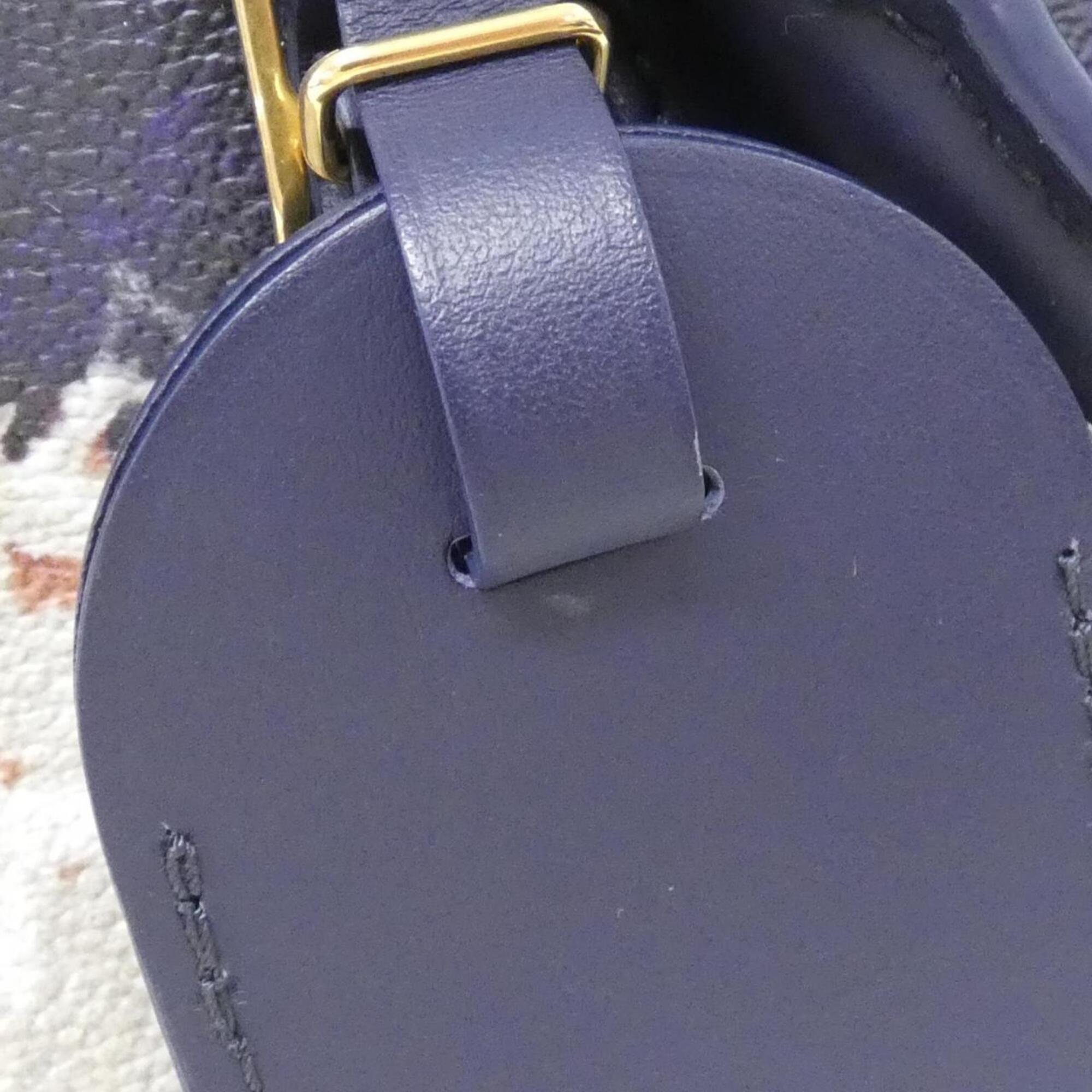 Louis Vuitton Ancre Blue Coated Canvas Boston Bag (Pre-Owned)