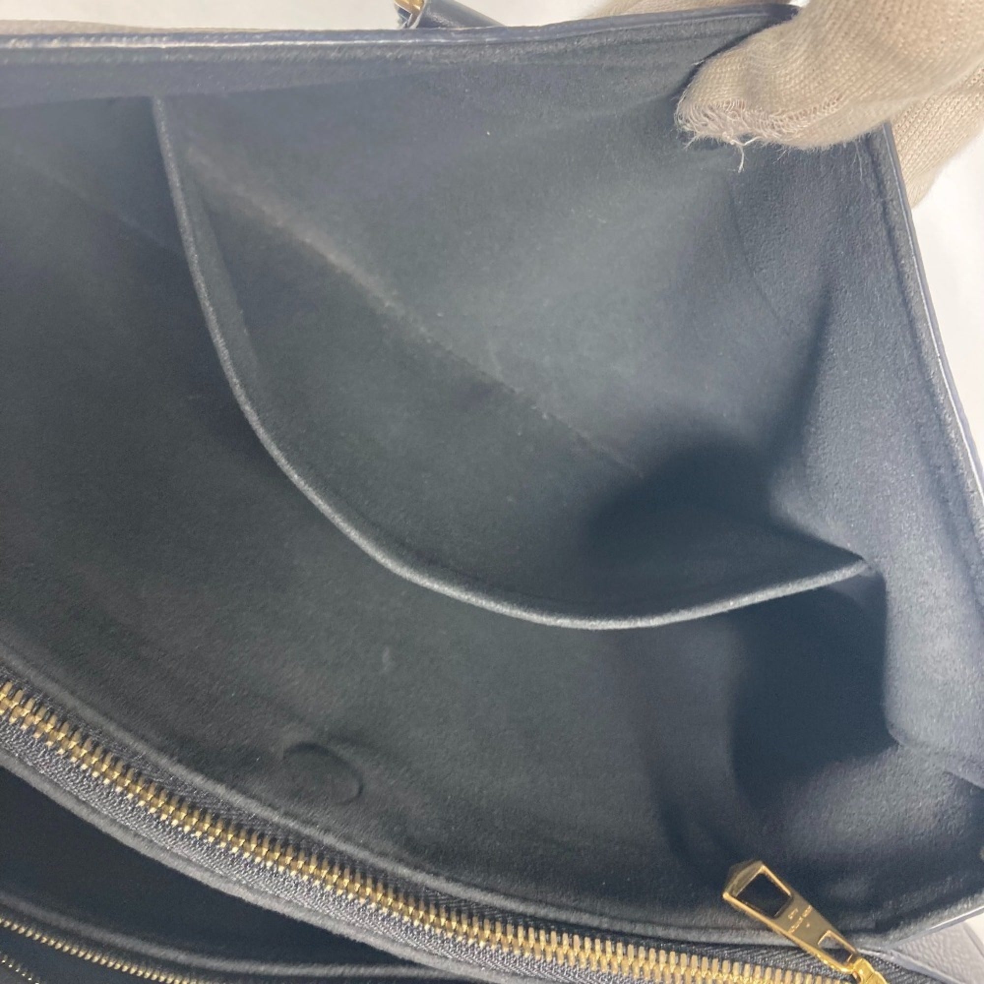 Louis Vuitton Black Brown Monogram Canvas Handbag Tote Bag (Pre-Owned)