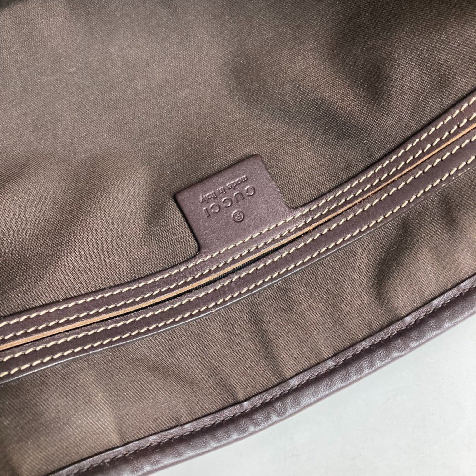 Gucci Gg Plus Beige Dark Brown Gg Plus Shoulder Bag Tote Bag (Pre-Owned)