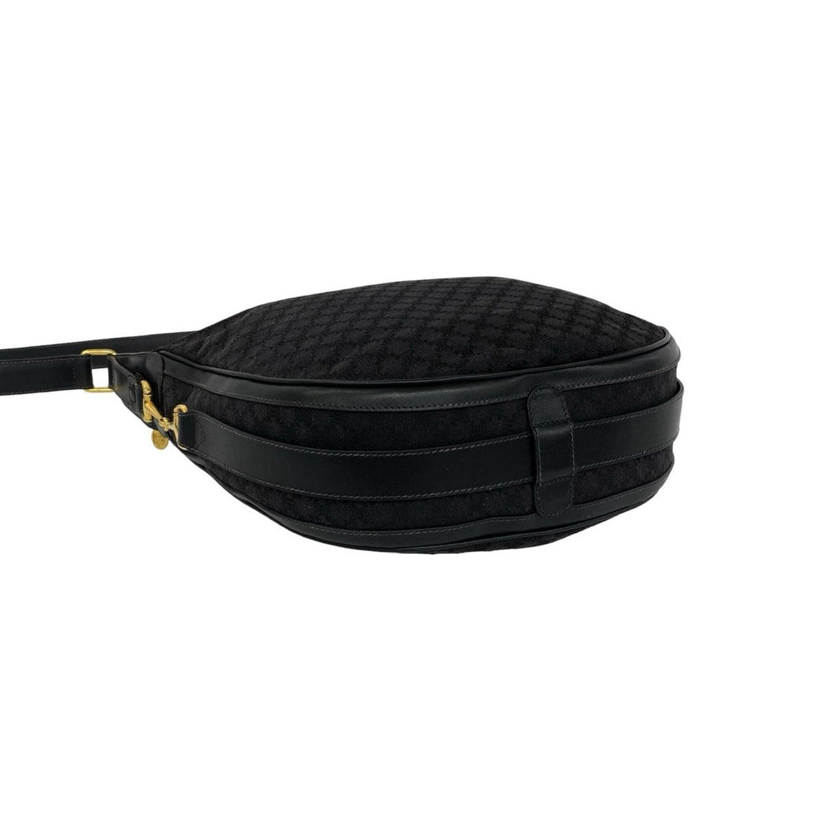 Celine Black Canvas Leather Crossbody Bag Shoulder Bag (Pre-Owned)