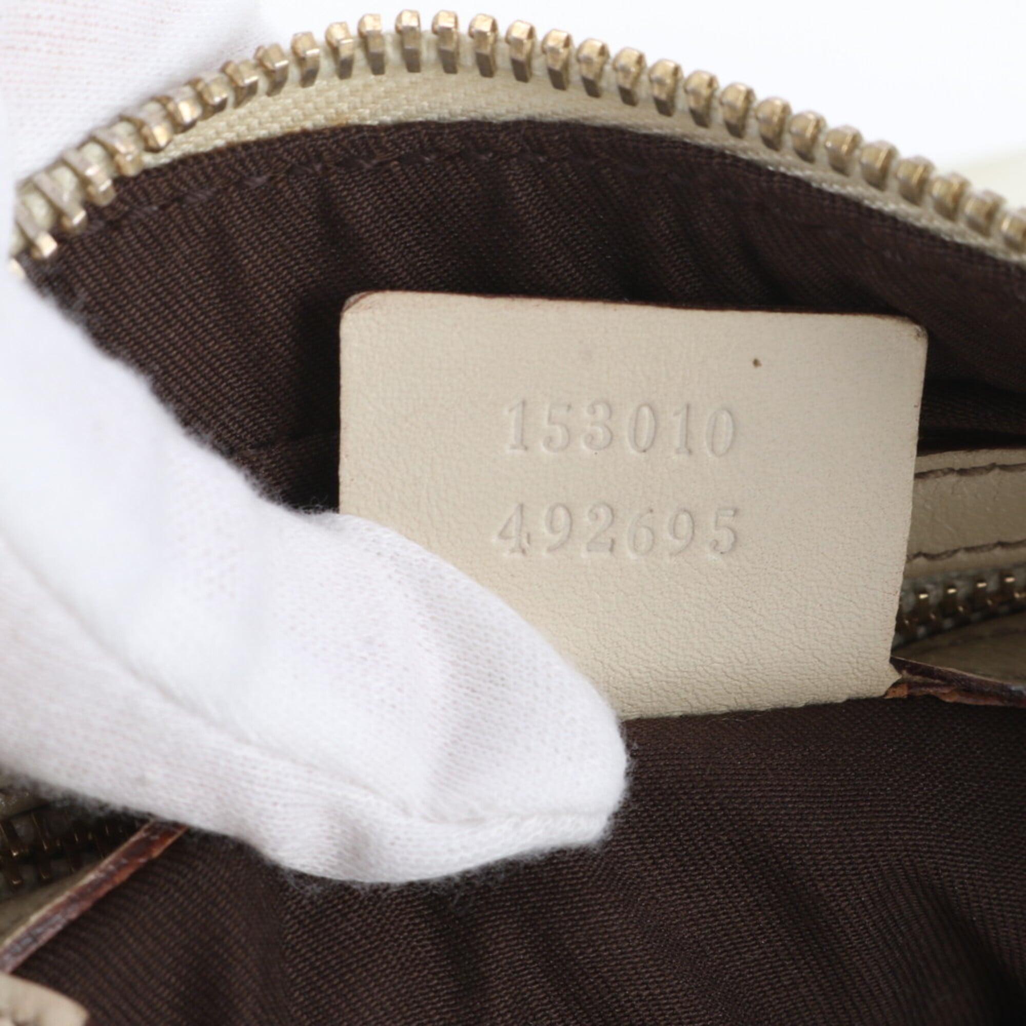 Gucci Beige Leather Handbag Shoulder Bag (Pre-Owned)
